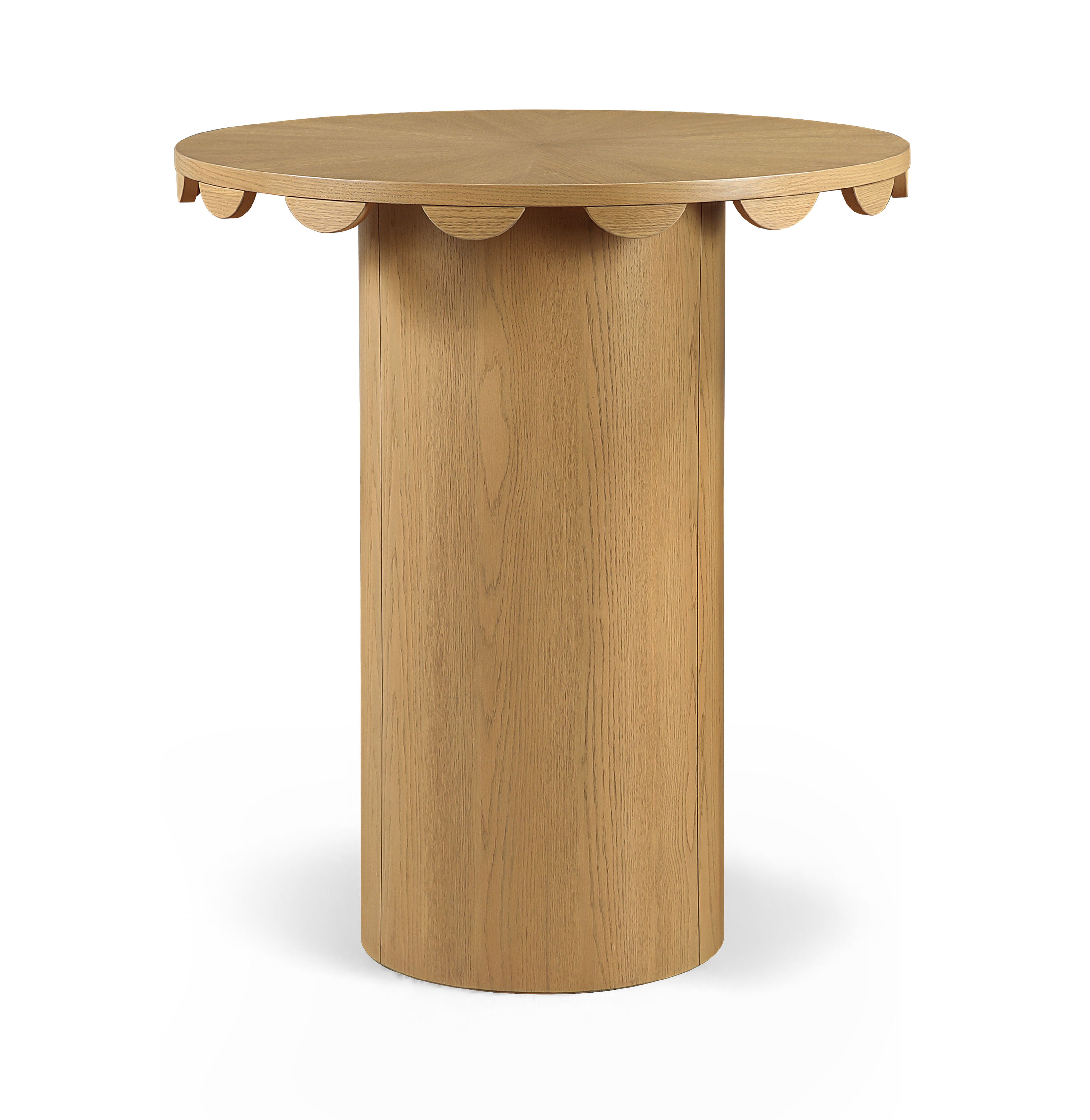 Dahlia - Solid Wood And Natural Cane Bar Height Table - Natural