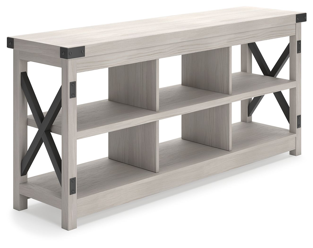 Ashley Bayflynn Large TV Stand - White/Black