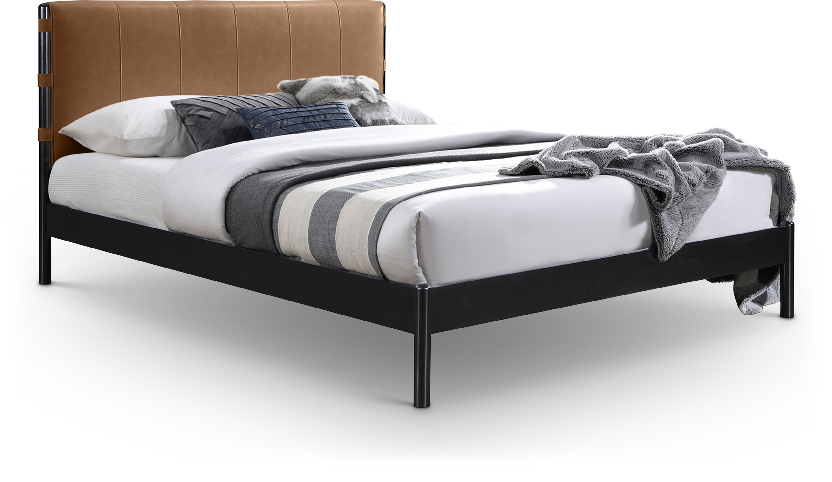 Abigail - King Bed - Cognac