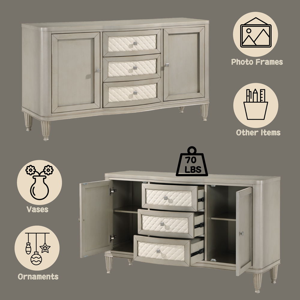 Kasa - Server - Champagne, gray, view 7