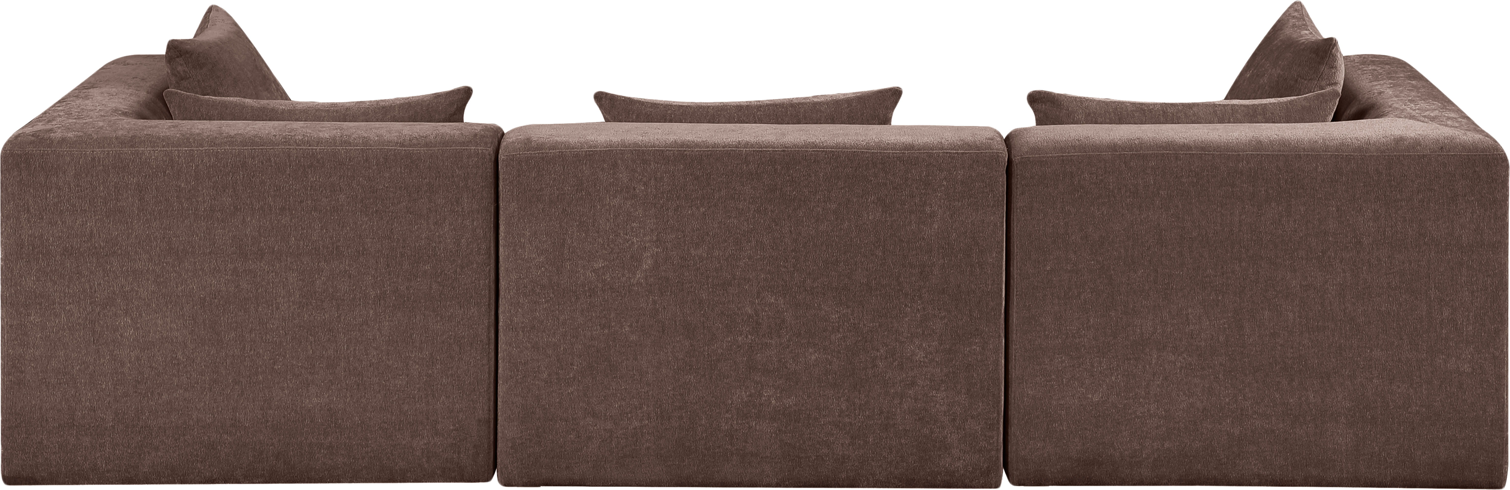 Stellar - 3 Piece 114" Upholstered Modular Sofa - Brown