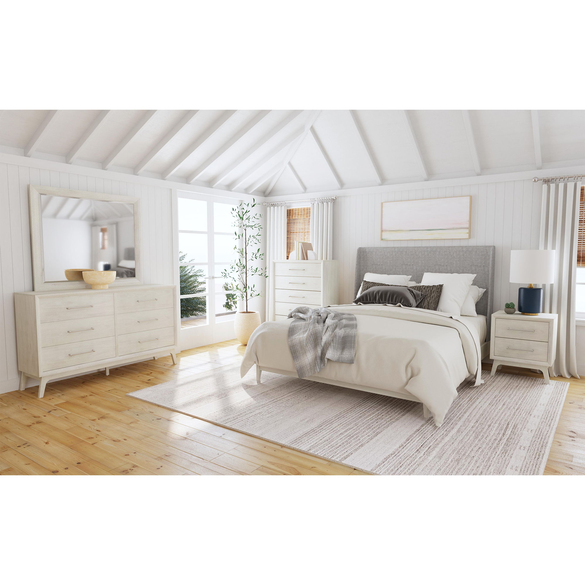 Westland - Dresser And Mirror Set - Almond
