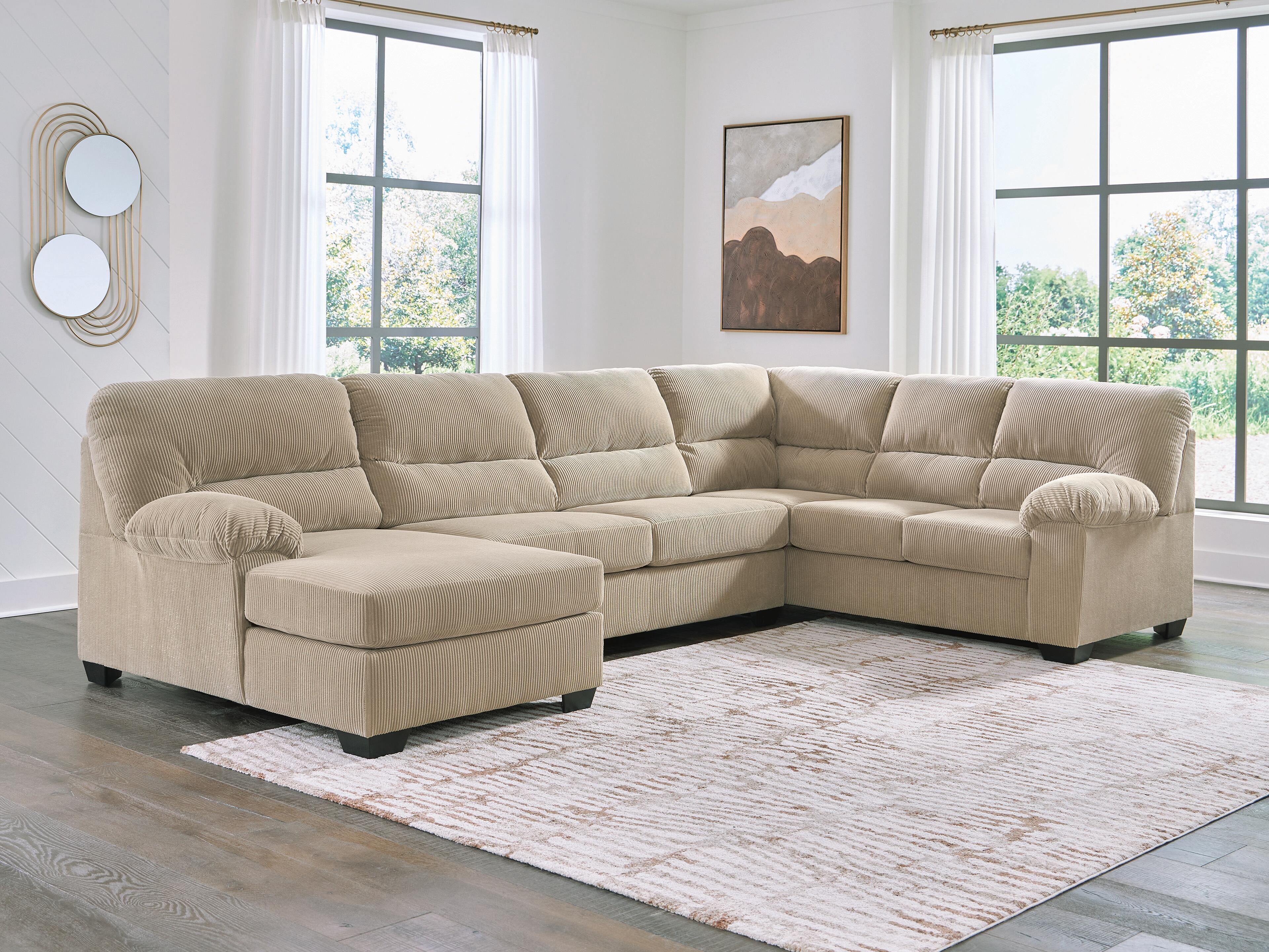 SimpleJoy - 3-Piece Sectional With LAF Corner Chaise - Sand