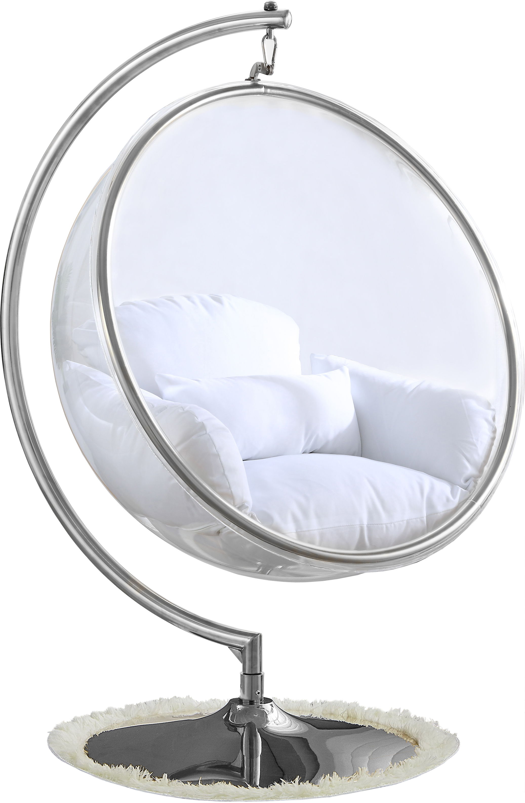 Luna - Fabric Swing Chair - White