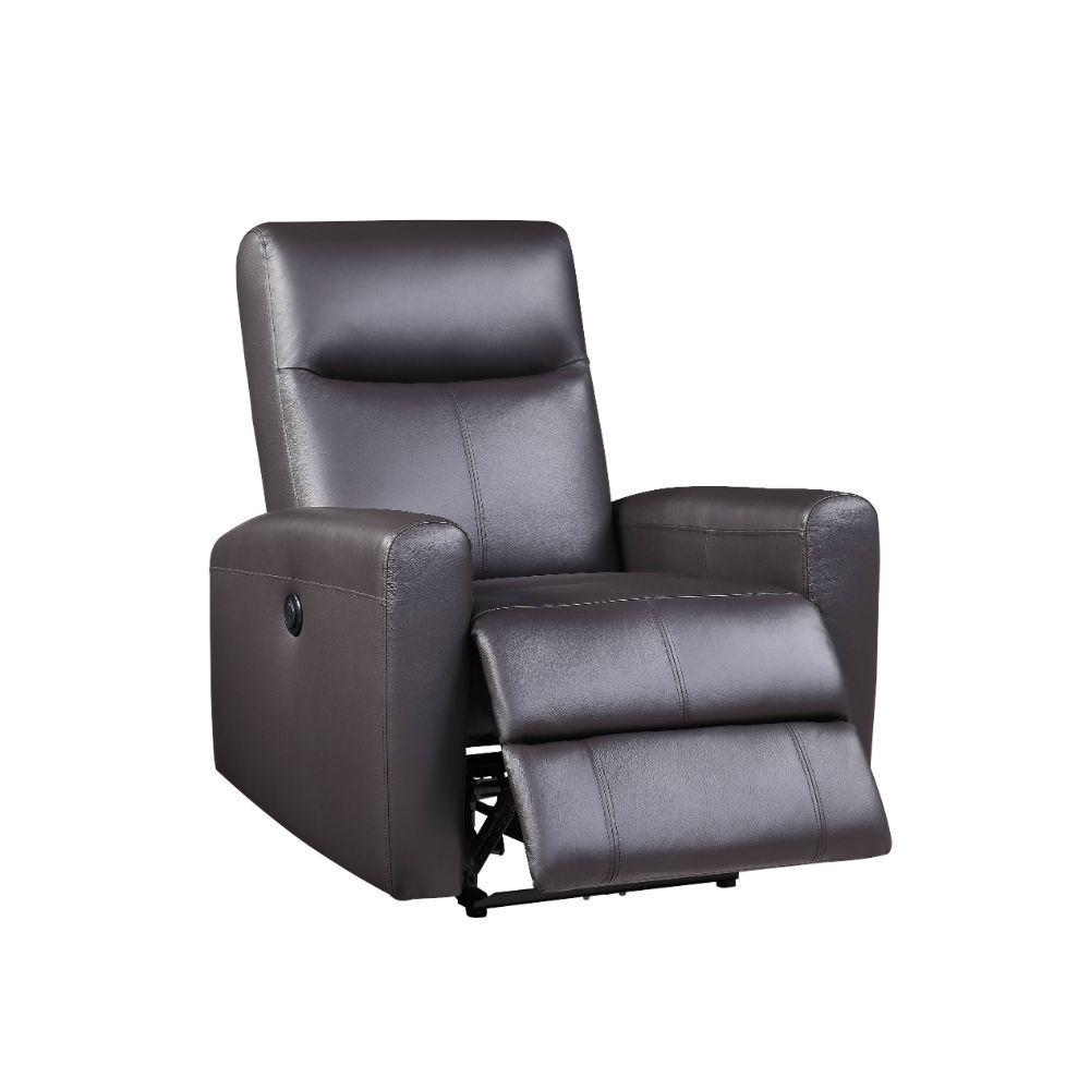 Blane - Power Motion Recliner - Brown Top Grain Leather Match, dark brown, view 4