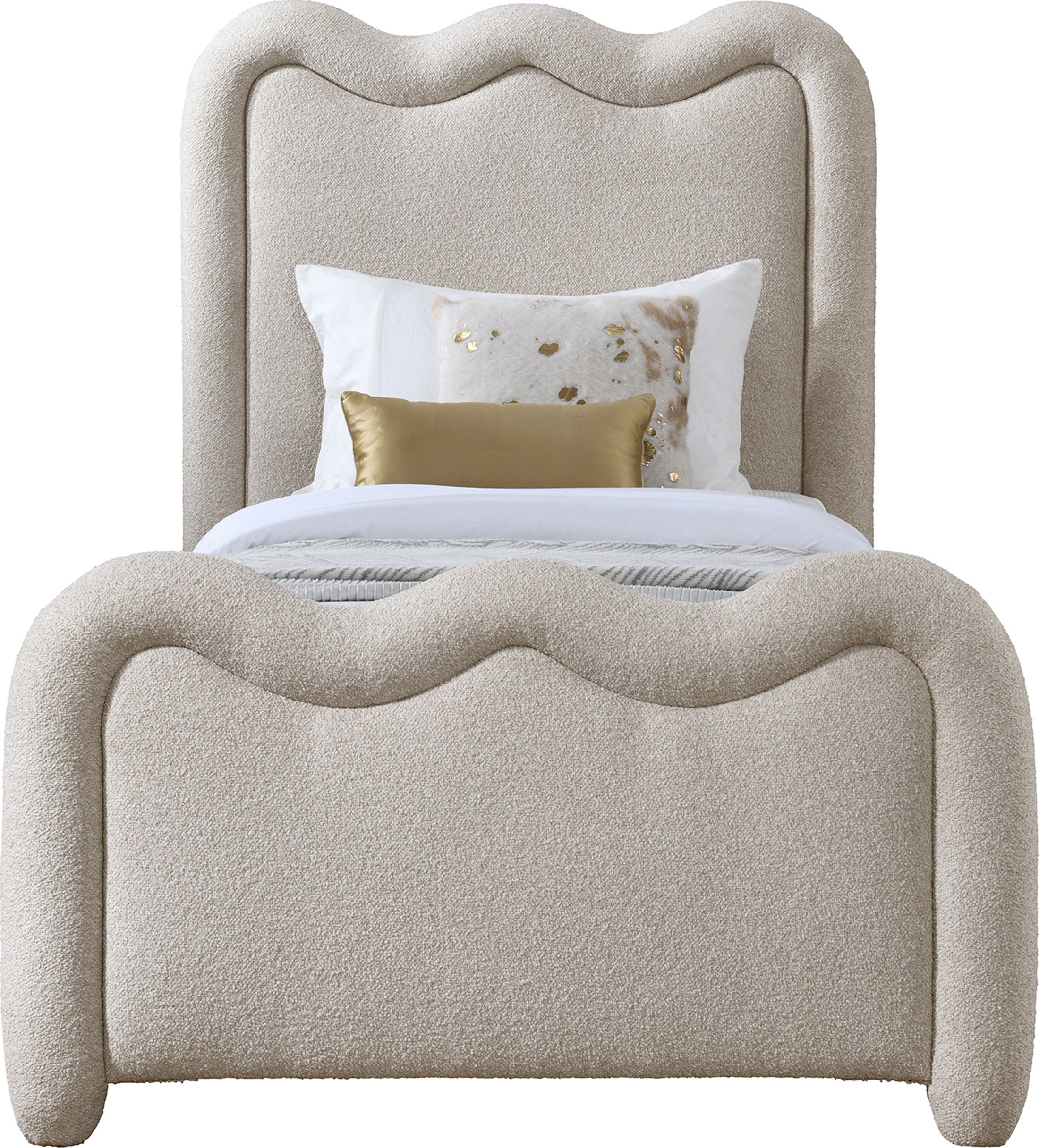 Gavin - Twin Bed - Beige