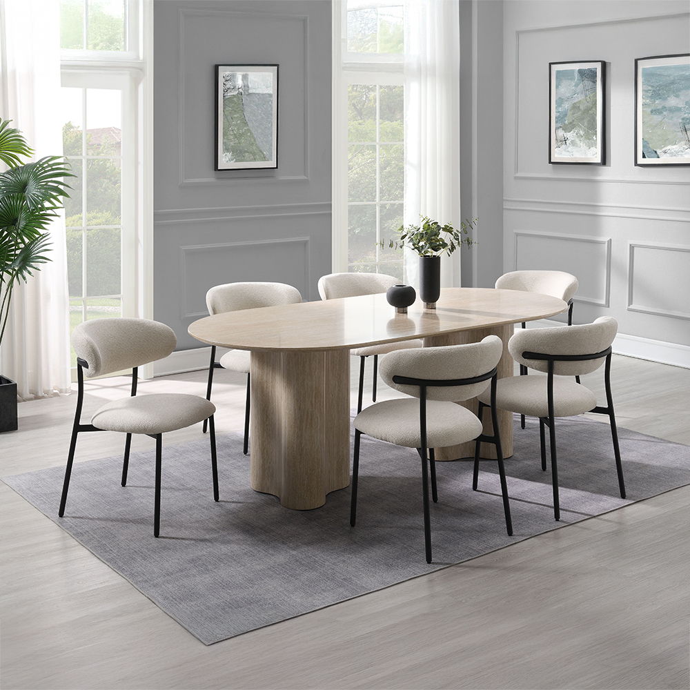 Jirina - Side Chair (Set of 2) - Beige Chenille, beige, view 8
