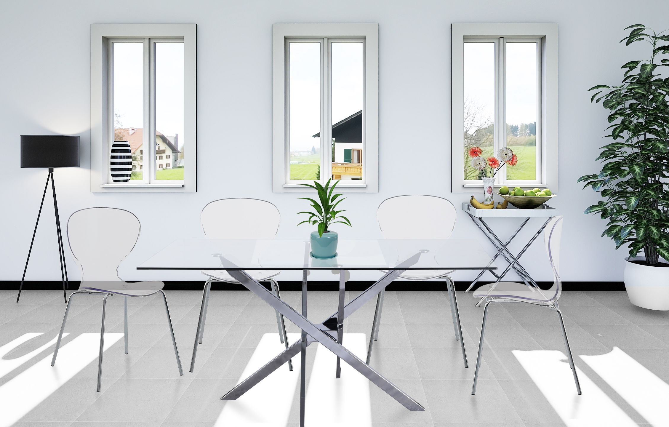 Clarion - Metal Dining Chair (Set of 2) - Pearl Silver
