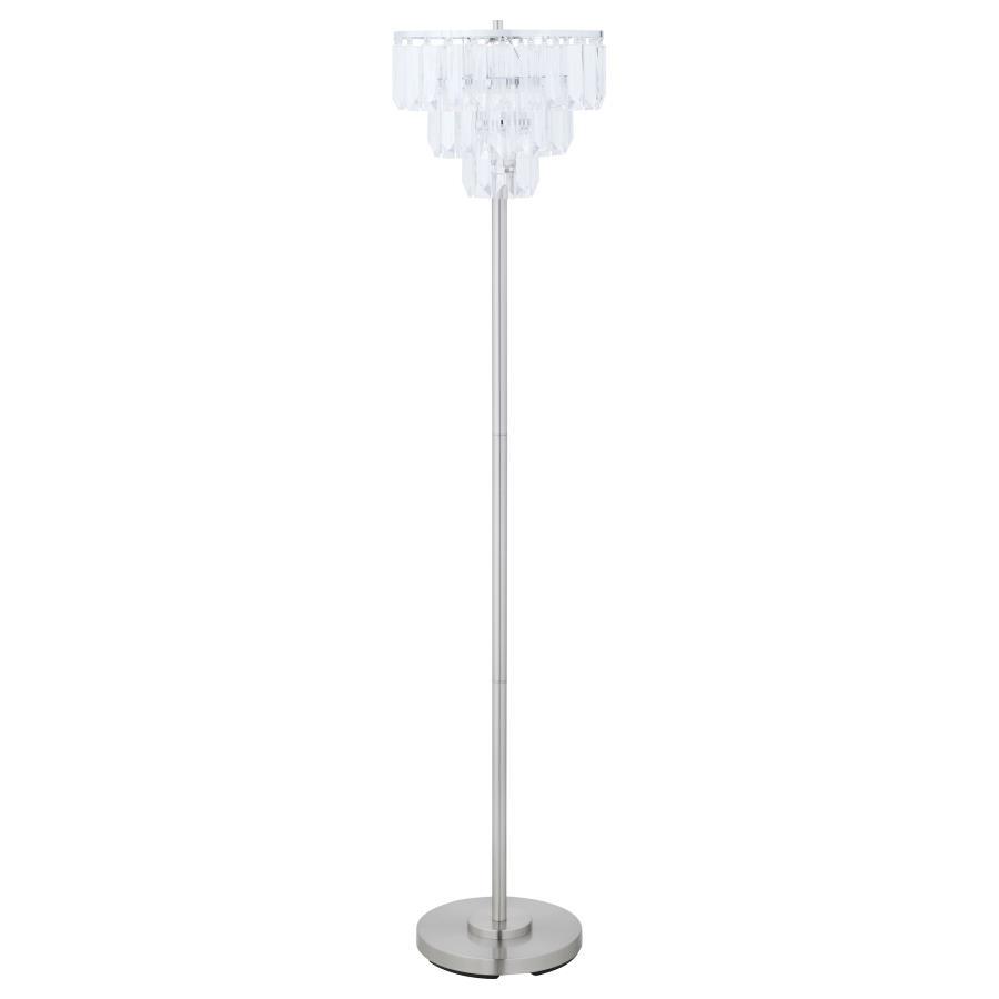 Anya - Hanging Crystal Metal Floor Lamp - Chrome Image