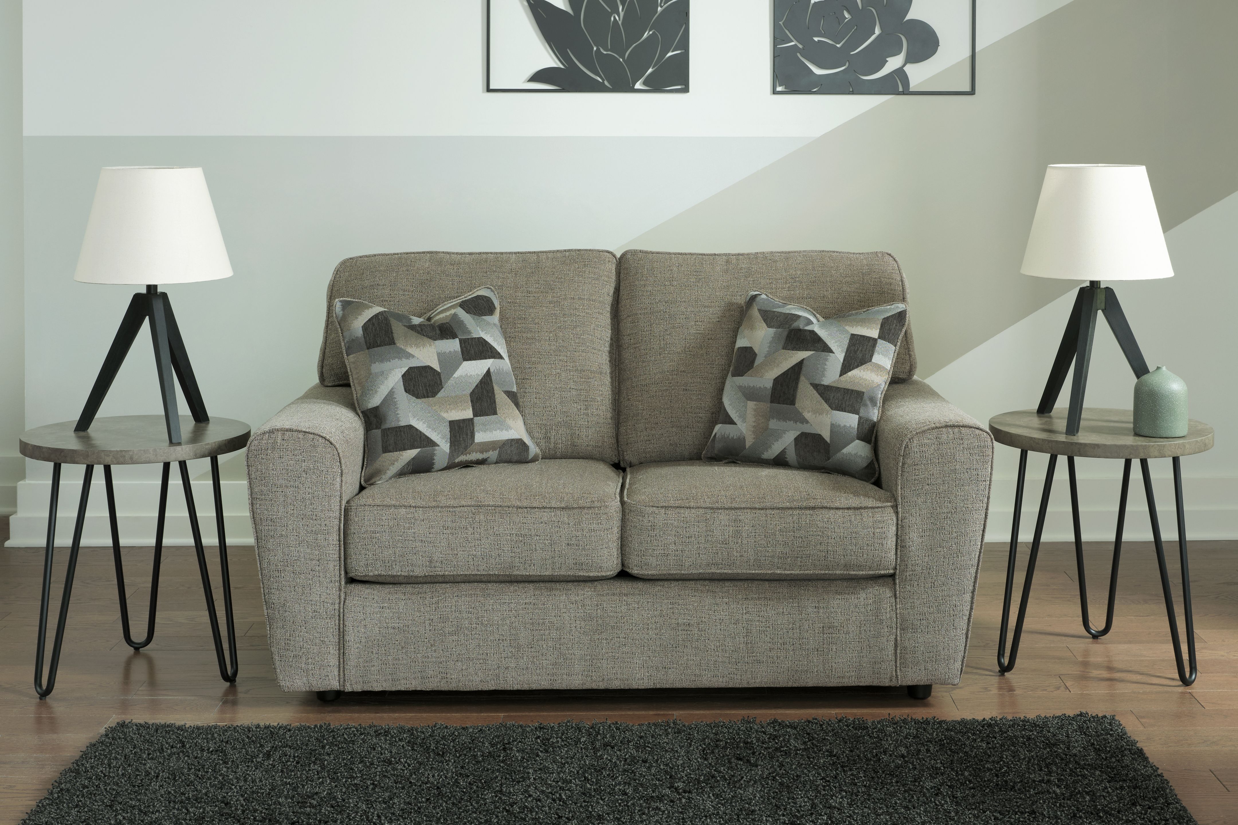 Ashley Furniture Cascilla - Loveseat - Light Gray - Image 2