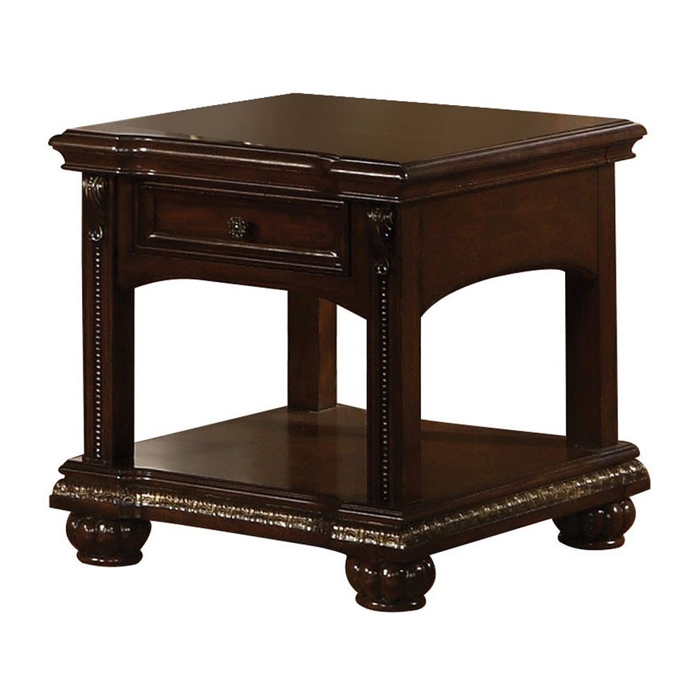 Anondale - End Table - Cherry, dark brown, view 2