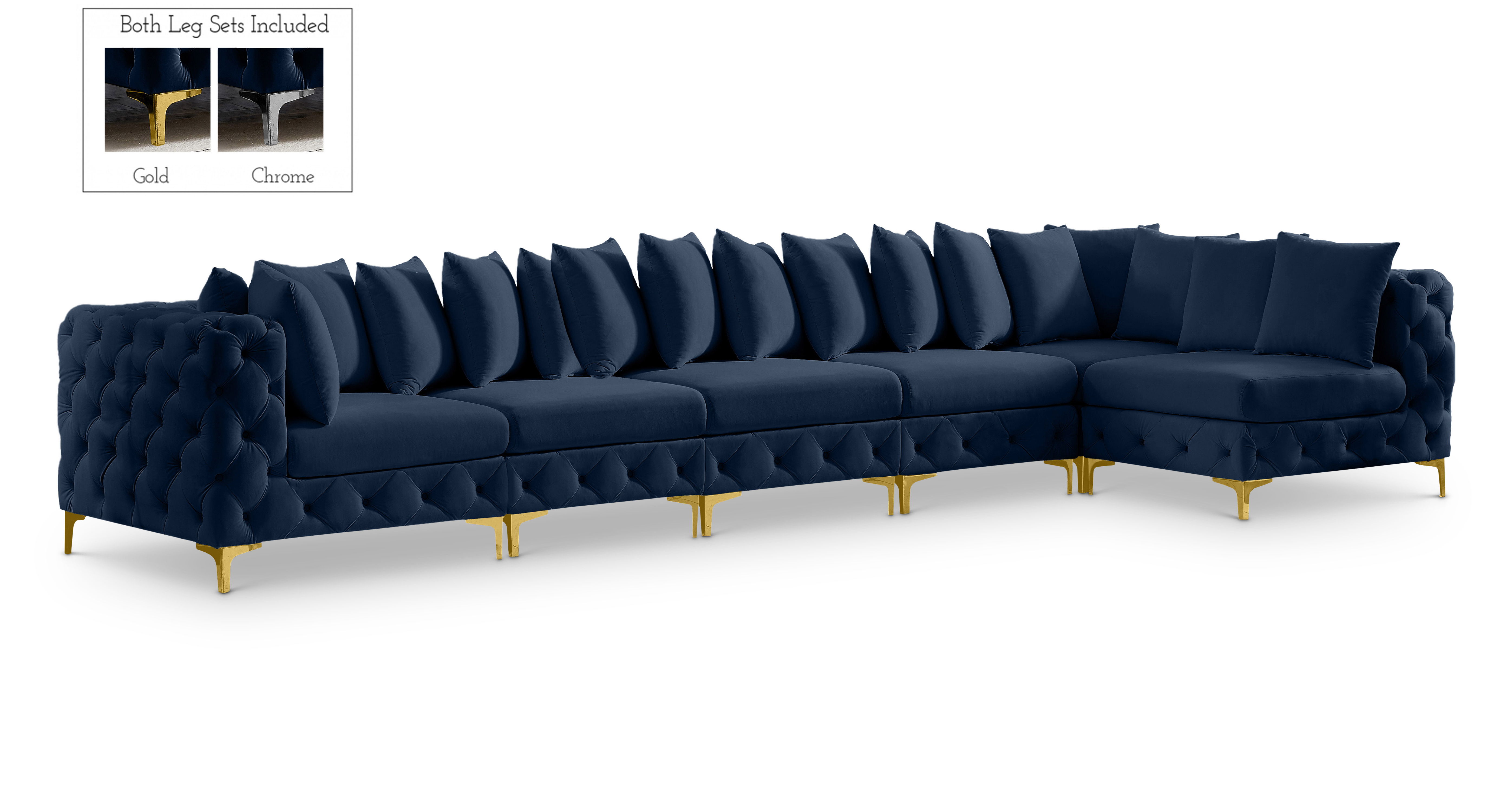 Tremblay - 6 Piece Modular Sectional - Navy