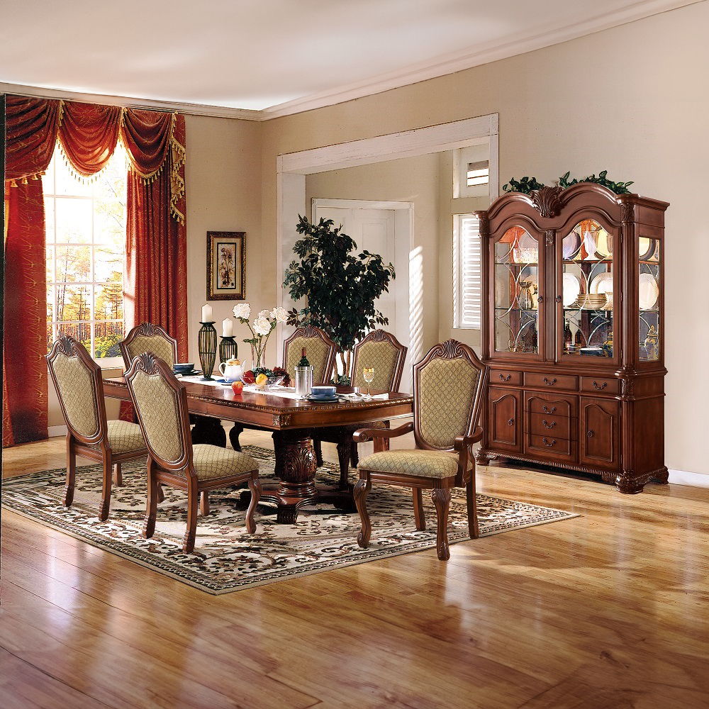 Chateau De Ville - Side Chair (Set of 2) - Fabric & Cherry, dark brown, view 6