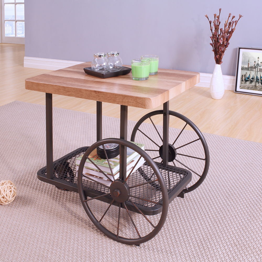 Francie - End Table - Oak & Antique Gray, light brown, view 4