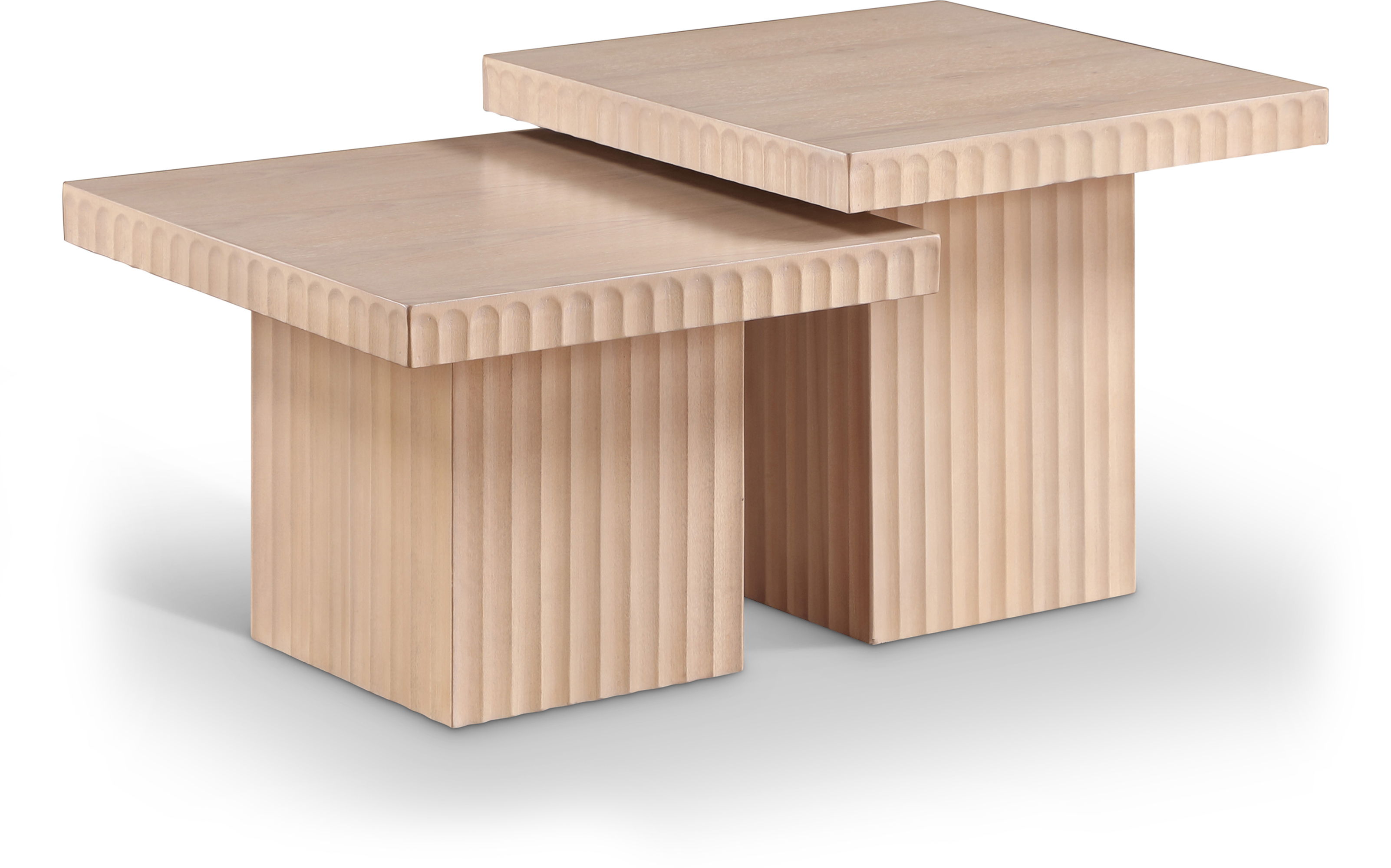 Spencer - 18" Oak Veneer 2 Piece Coffee Table - Natural