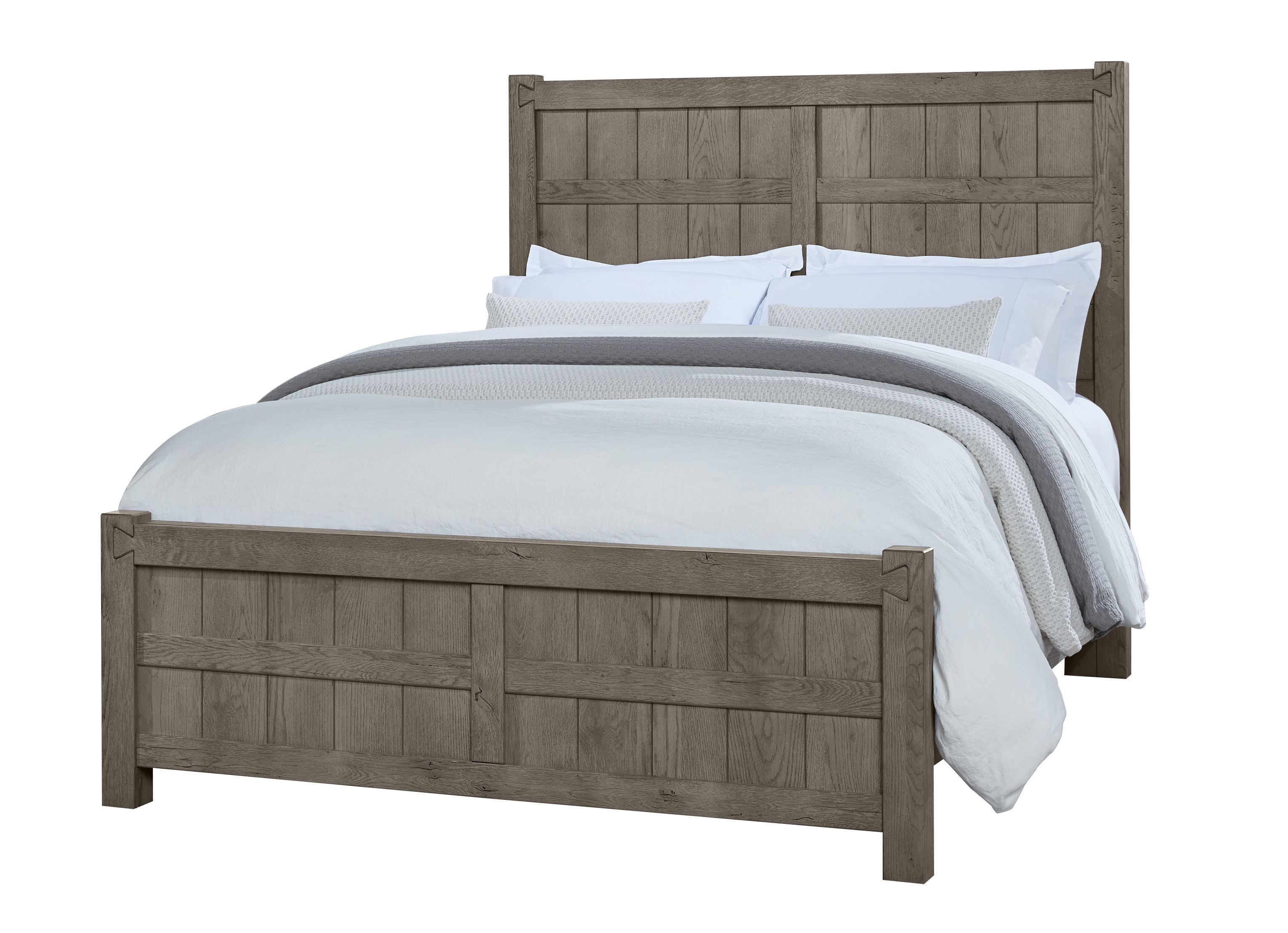 Vaughan-Bassett Dovetail - King Board & Batten Bed - Mystic Grey
