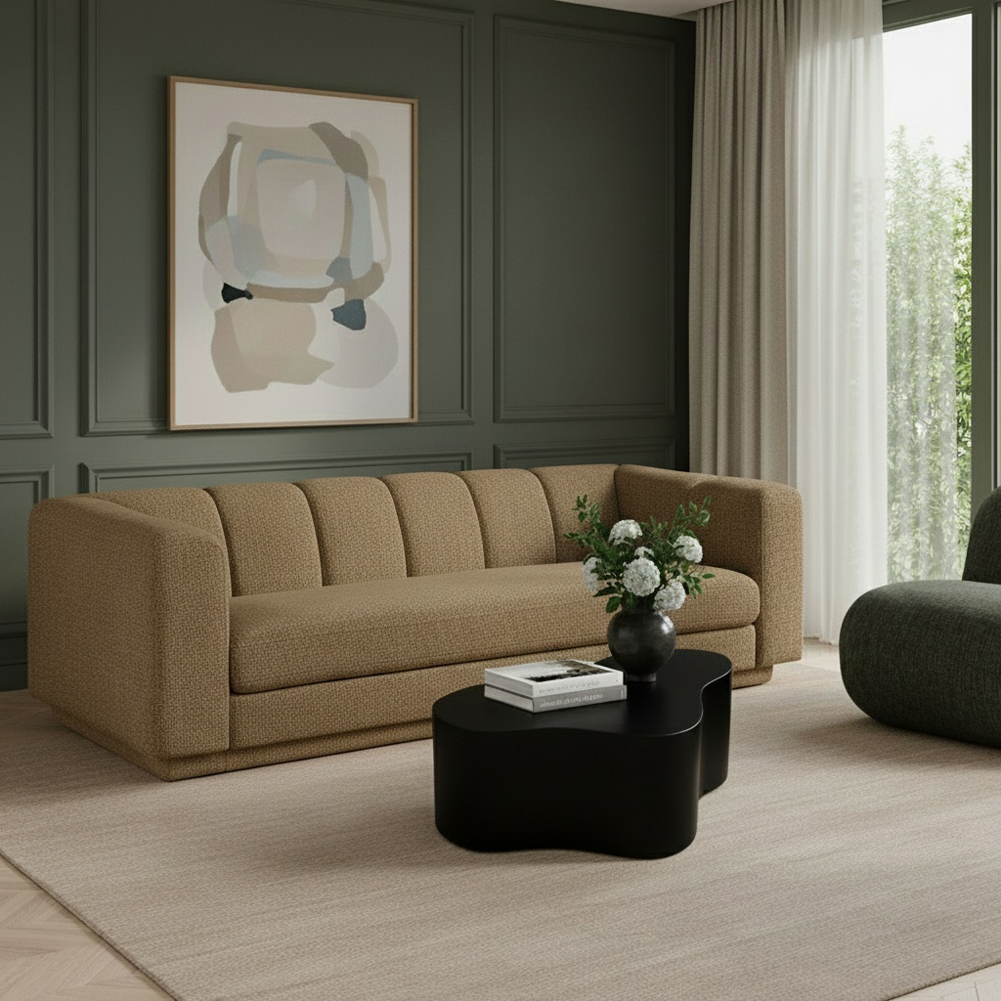 Modari - Fabric Upholstered Sofa - Brown