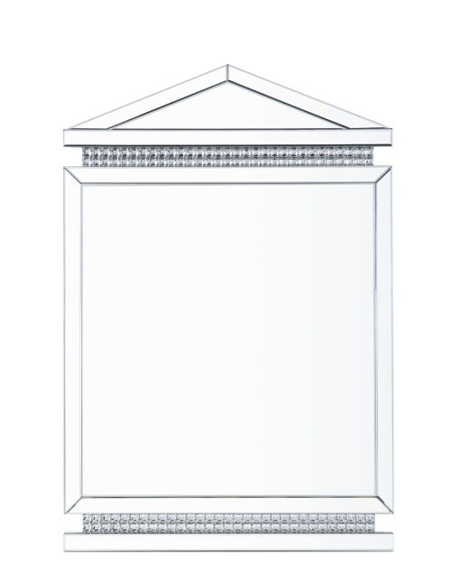 Lotus - 47" Accent Mirror - Mirrored, Faux Ice Cube Crystals, silver