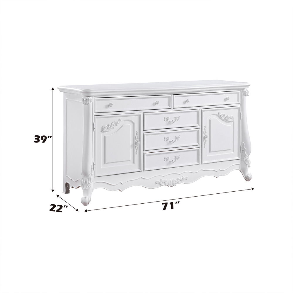 Latisha - Dresser - White, dark brown, view 5
