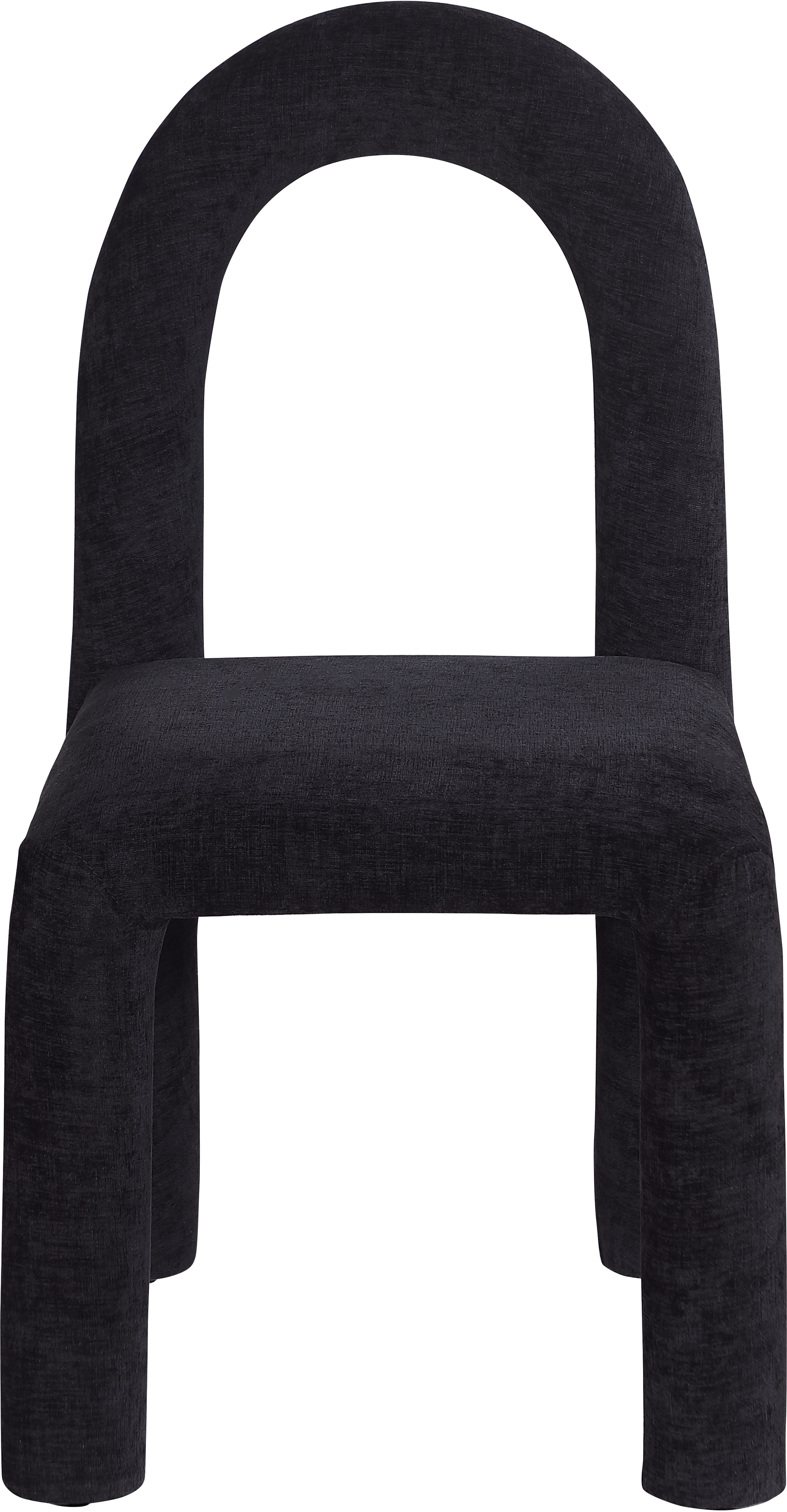 Amari - Chenille Fabric Dining Chair (Set of 2) - Black