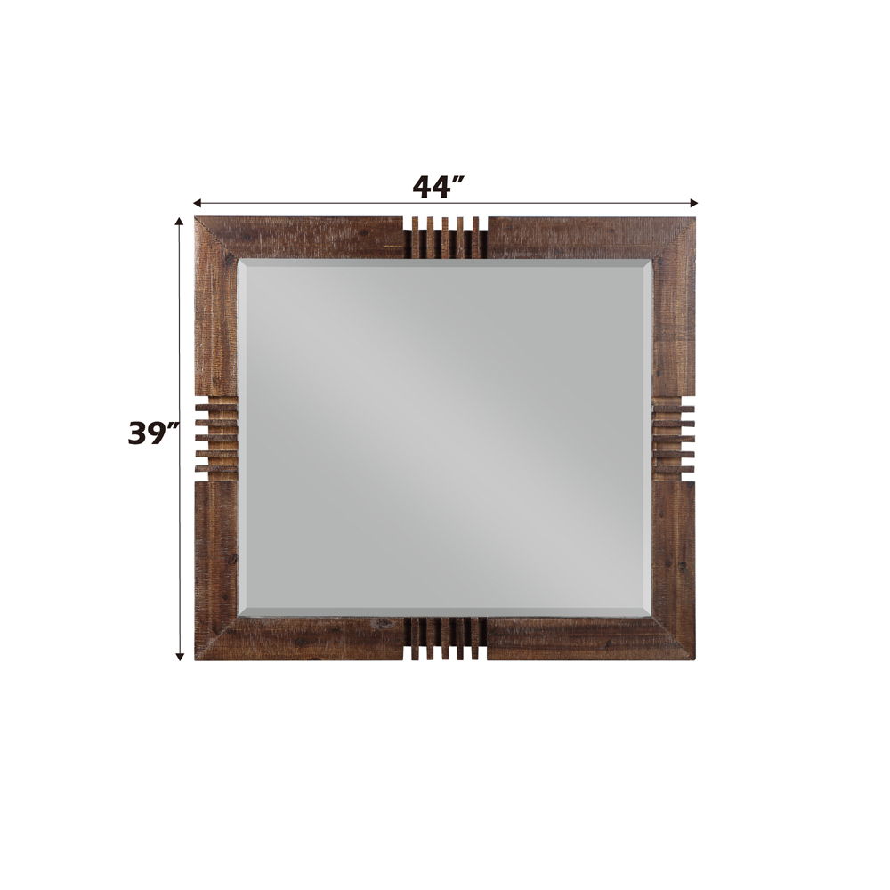 Andria - Mirror - Reclaimed Oak, light brown, view 4
