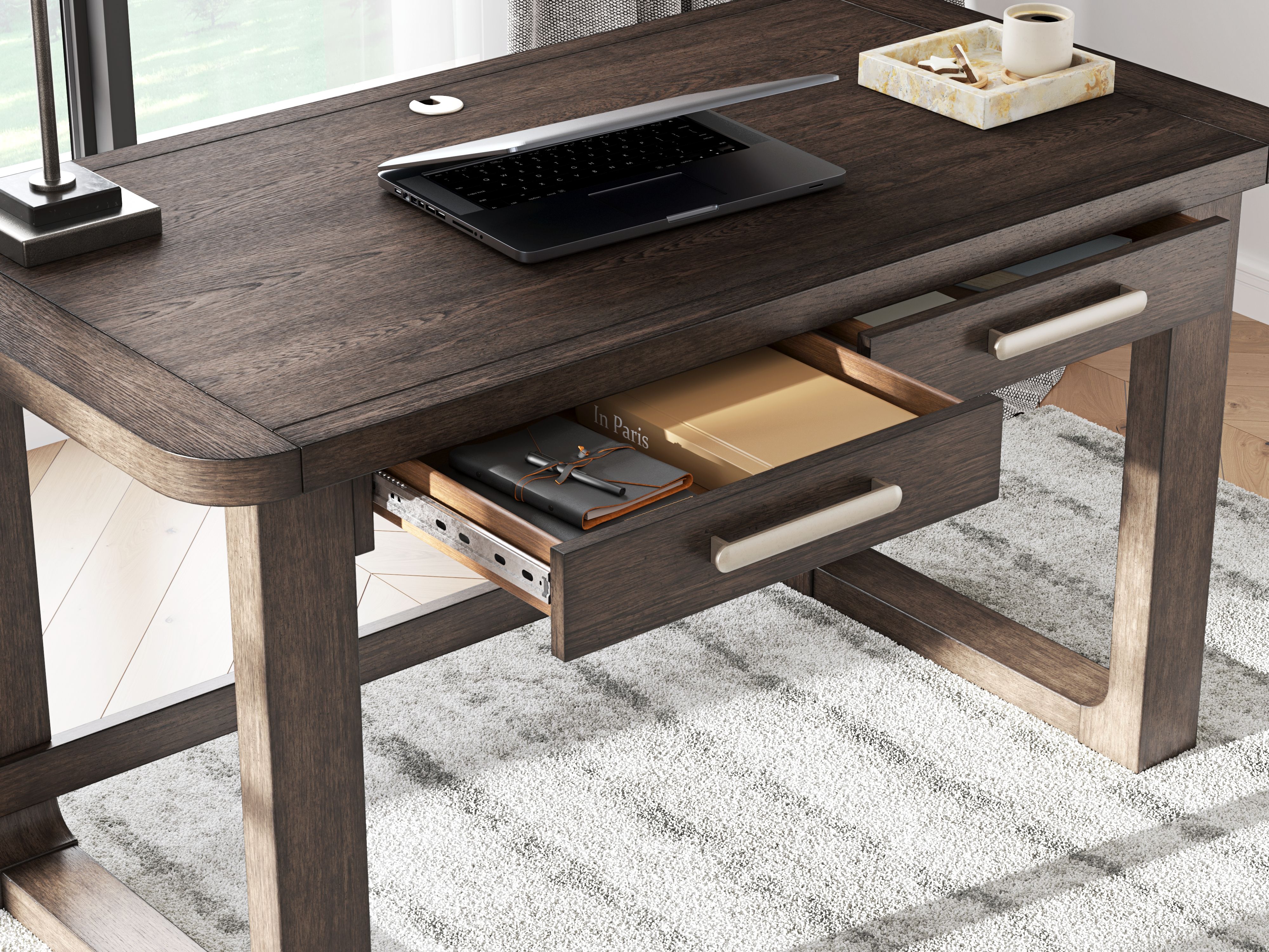 Ashley Furniture Breckington - Home Office Desk - Dark Brown - Image 10