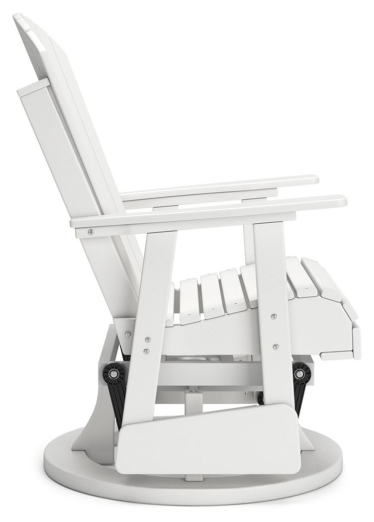 Ashley Furniture Hyland Wave - Swivel Glider Chair - White - Image 7