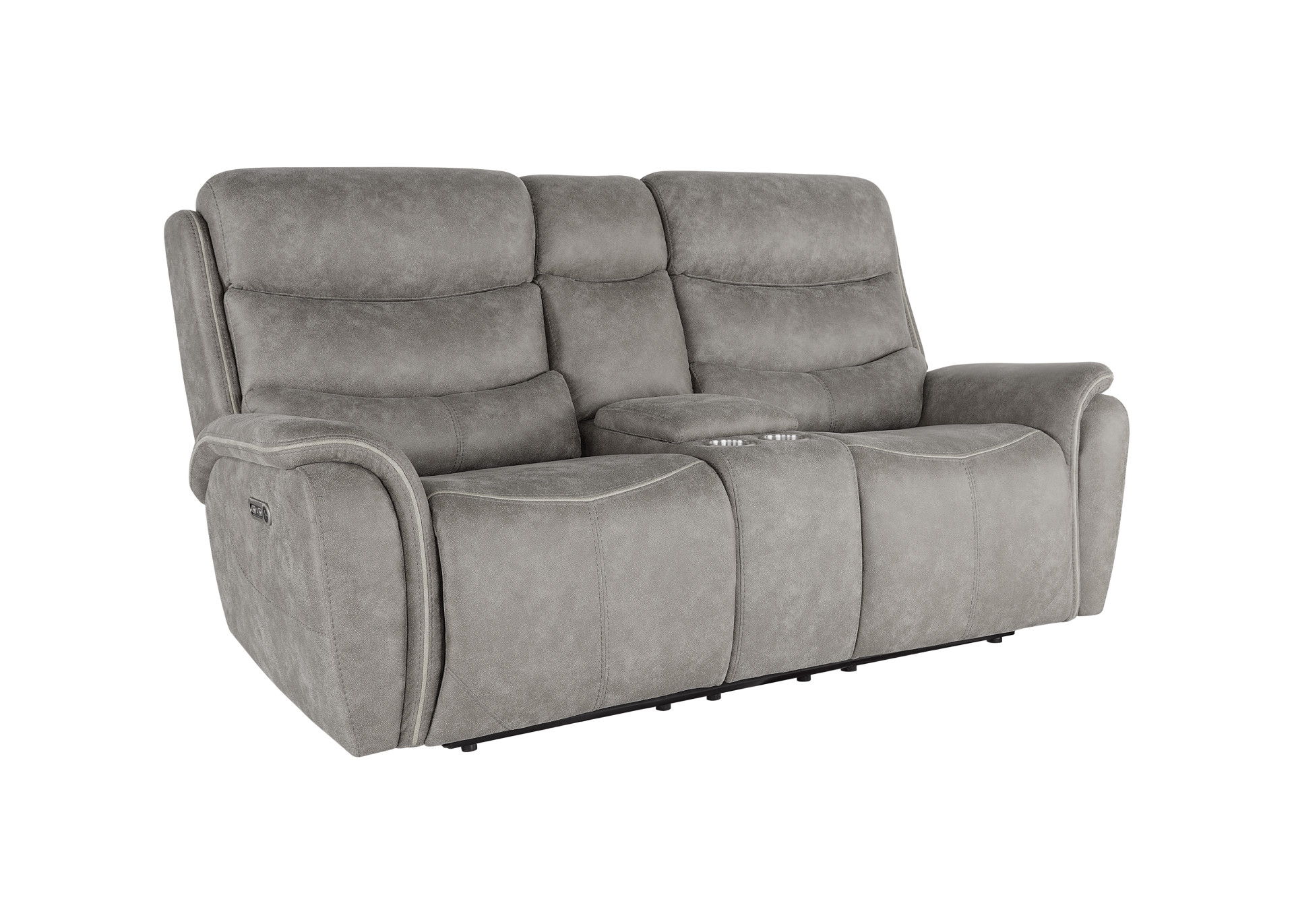 Console Loveseat With Power Headrest & Footrest