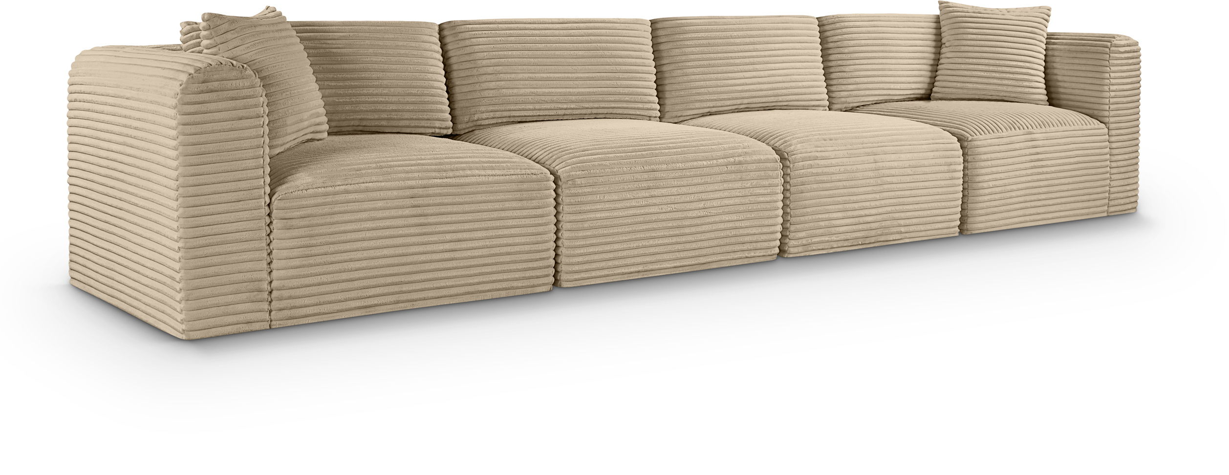 Shaggy - 4 Seat Modular Sofa - Taupe