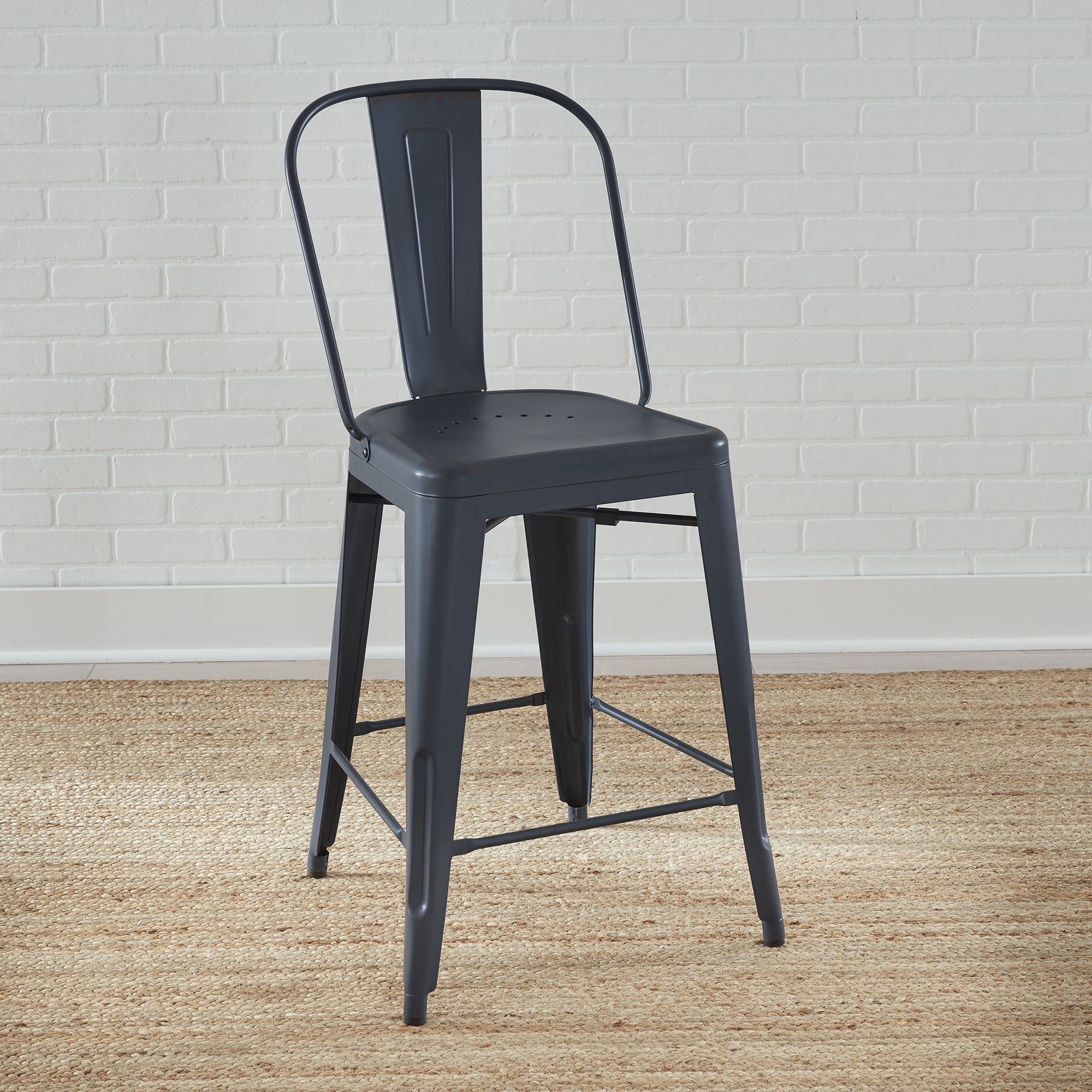 Liberty Furniture Vintage Series - Bow Back Counter Chair - Navy