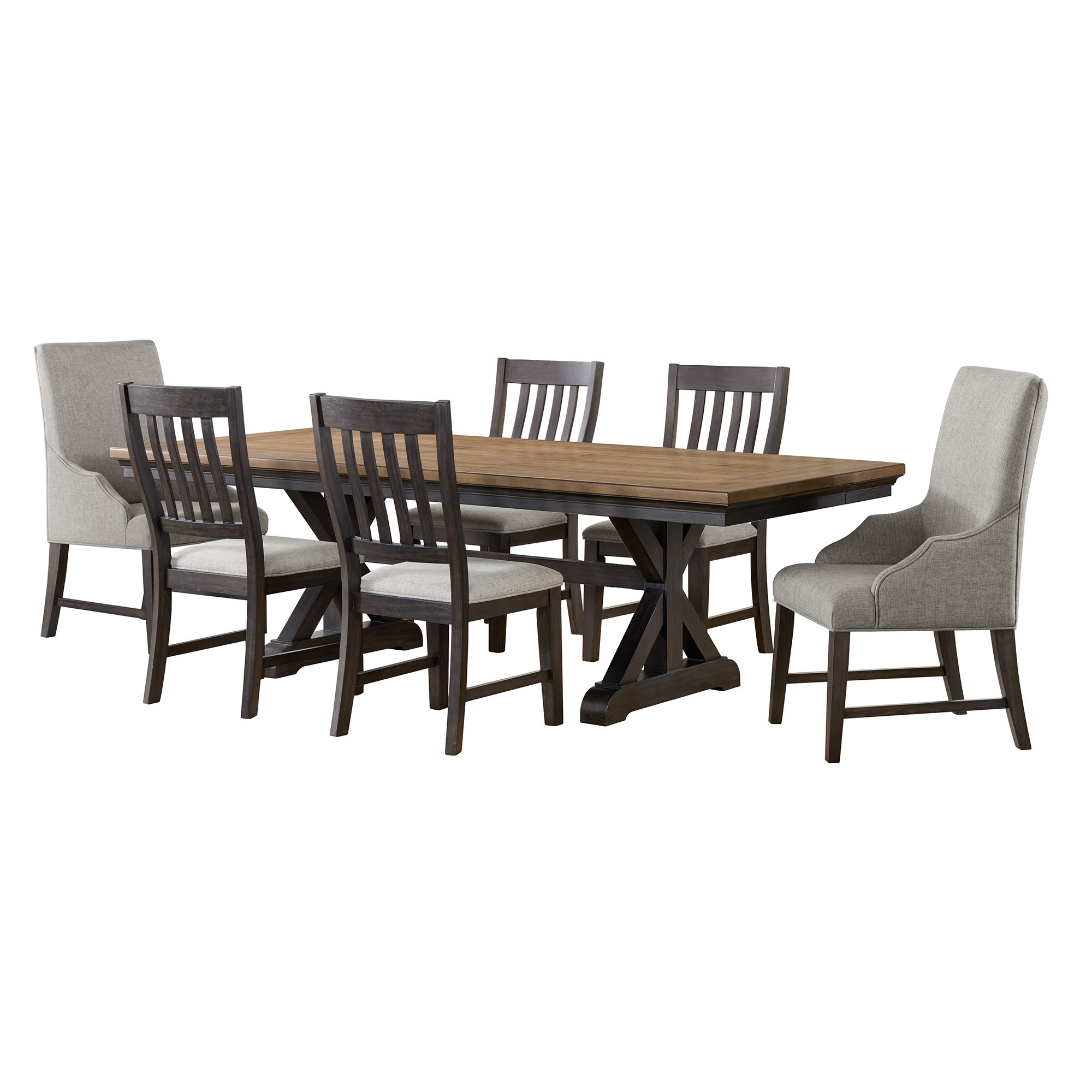 7 Pc · Table, Four Chairs & Two Host Chairs