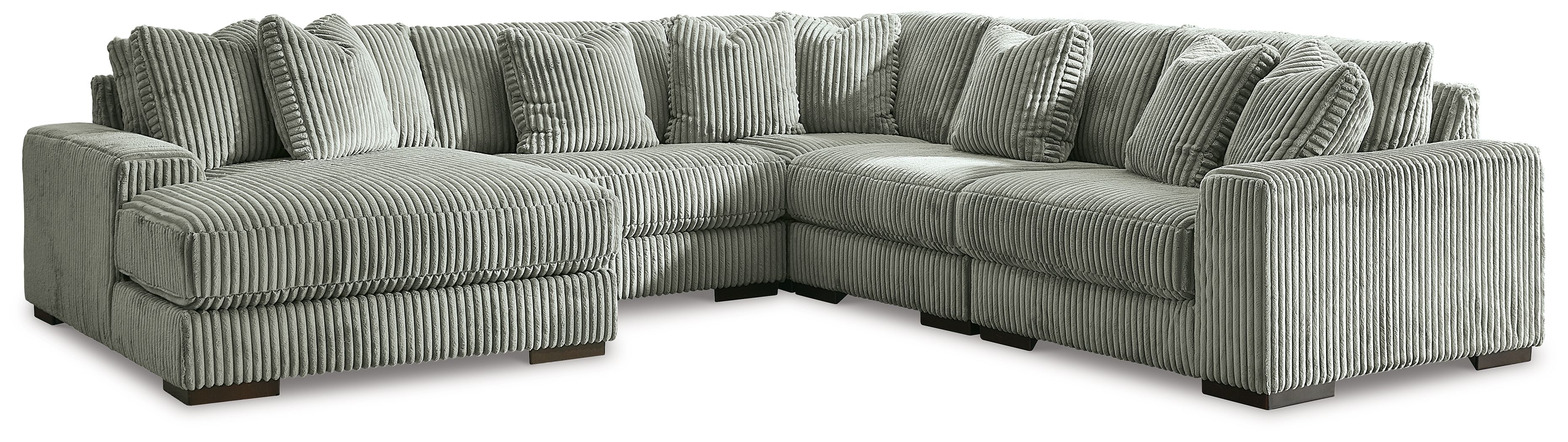 Ashley Lindyn - Fog - Left Arm Facing Corner Chaise 5 Pc Sectional