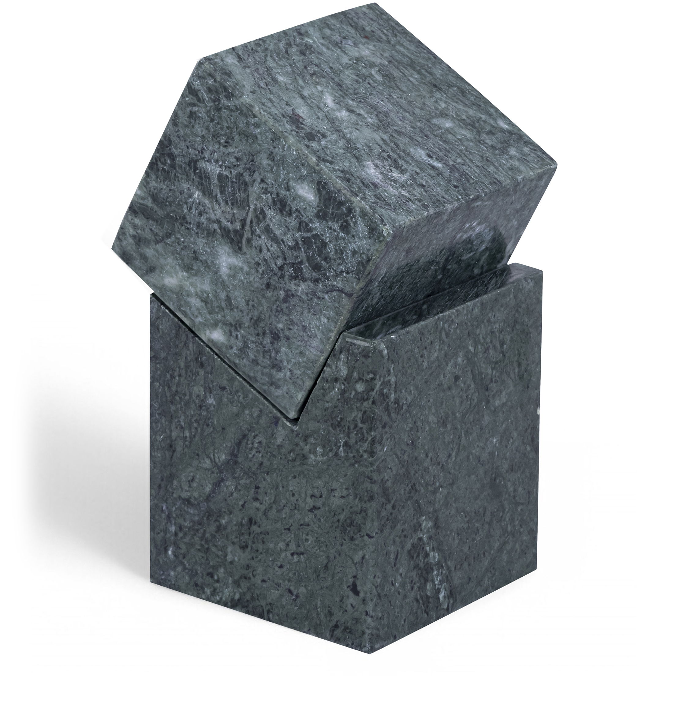 Quad - Marble Decorative Cube - Green