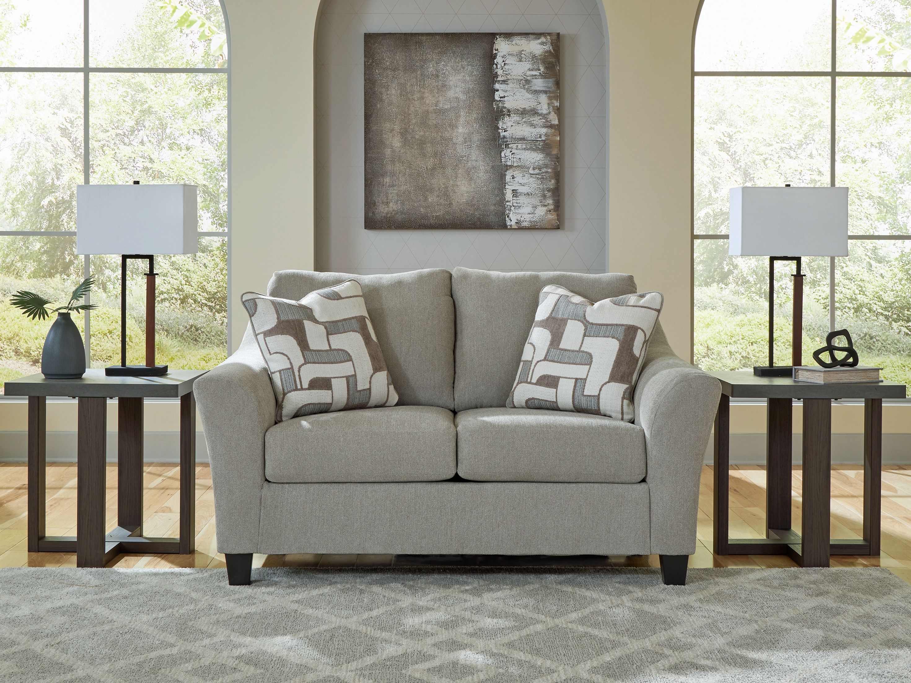 Ashley Furniture Willarae - Loveseat - Taupe - Image 2