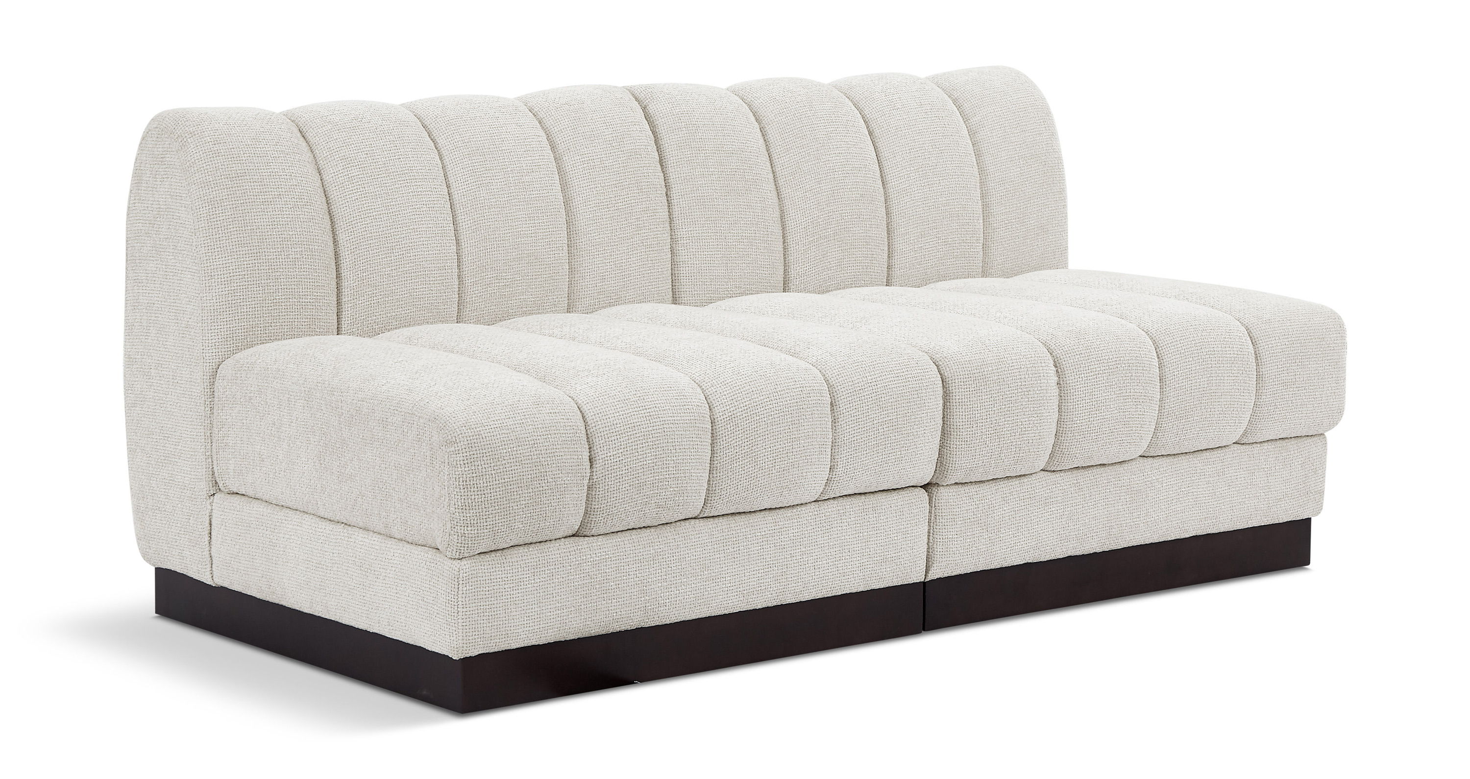Quinn - 2 Seat Modular Armless Sofa - Cream