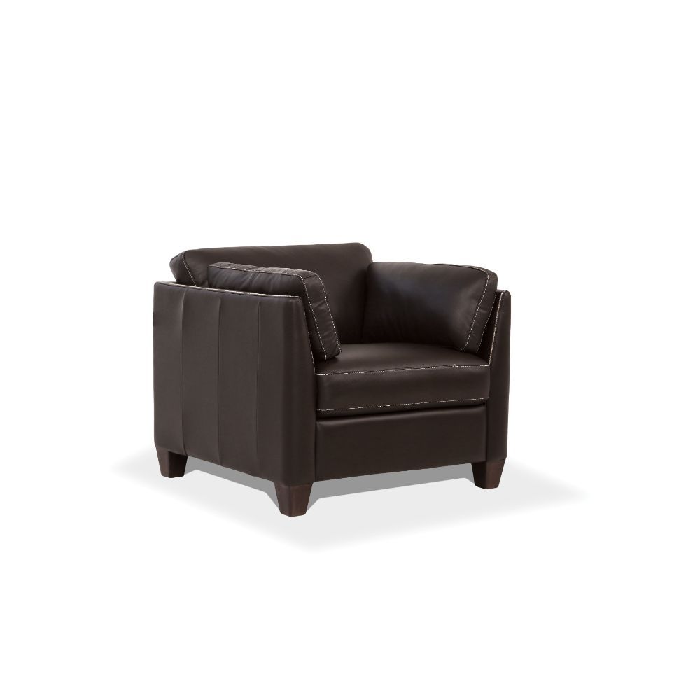 Matias - Chair - Chocolate Leather, dark brown