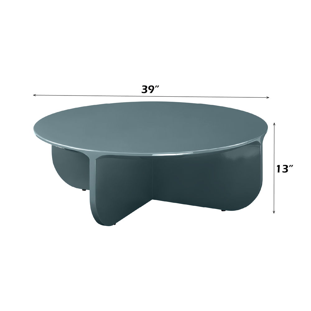 Lamond - Coffee Table - Teal High Gloss, blue, view 4