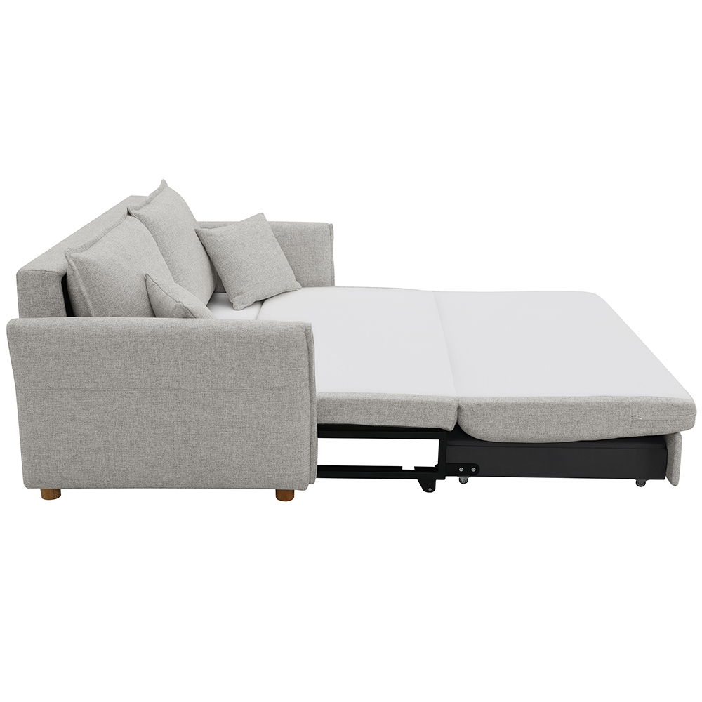 Oran - Sofa With Sleeper - Gray Chenille, light gray, view 7