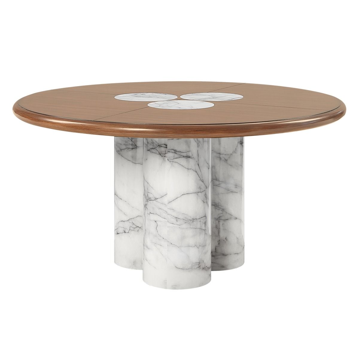 Harvey - Round Dining Table - Brown, dark brown, view 3