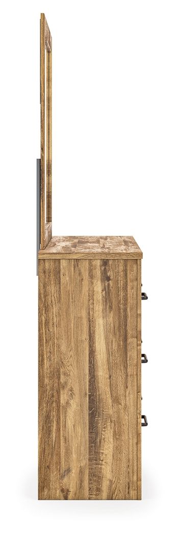 Ashley Furniture Maystonna - Dresser And Mirror - Brown - Image 9
