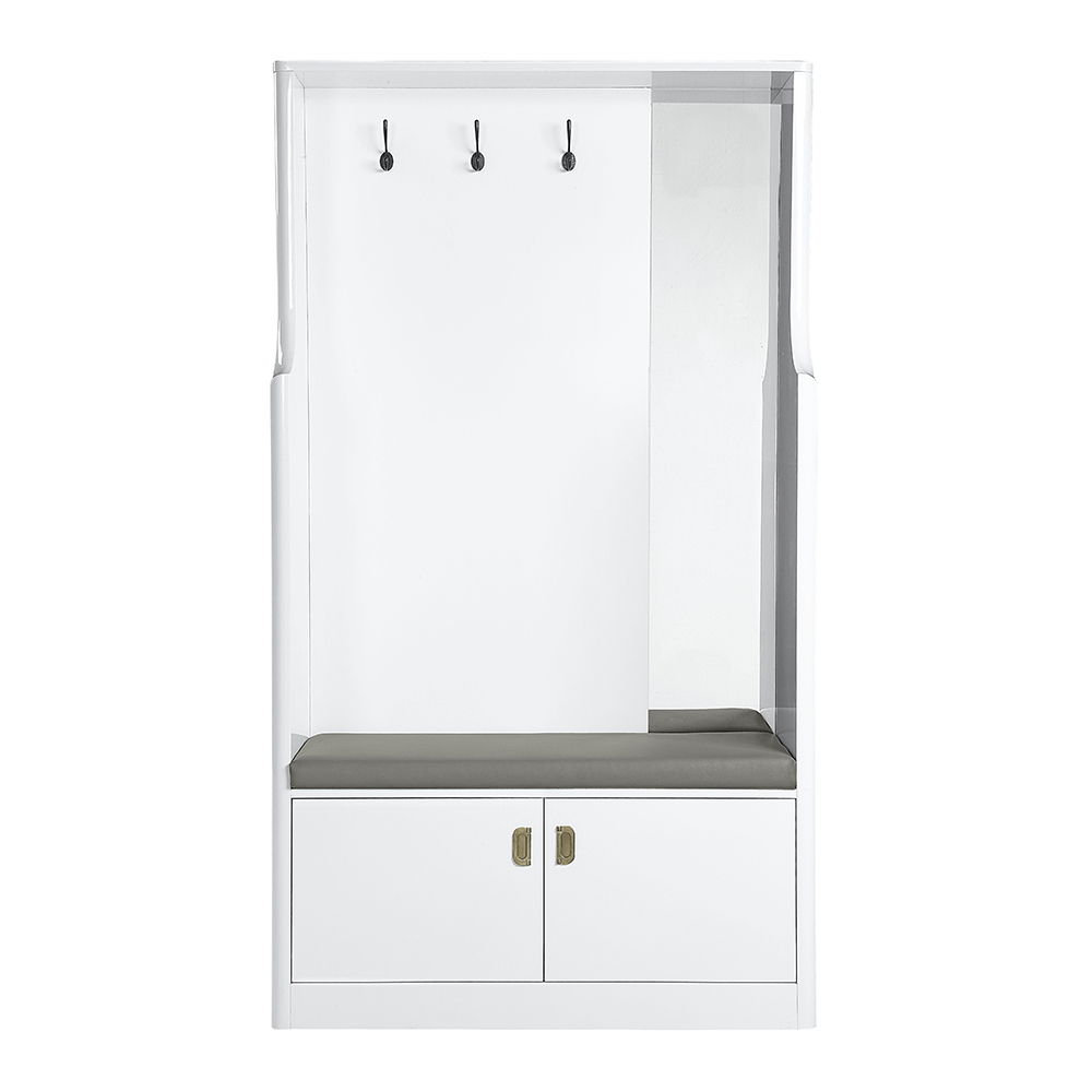 Buck II - Hall Tree - White High Gloss, white, view 7