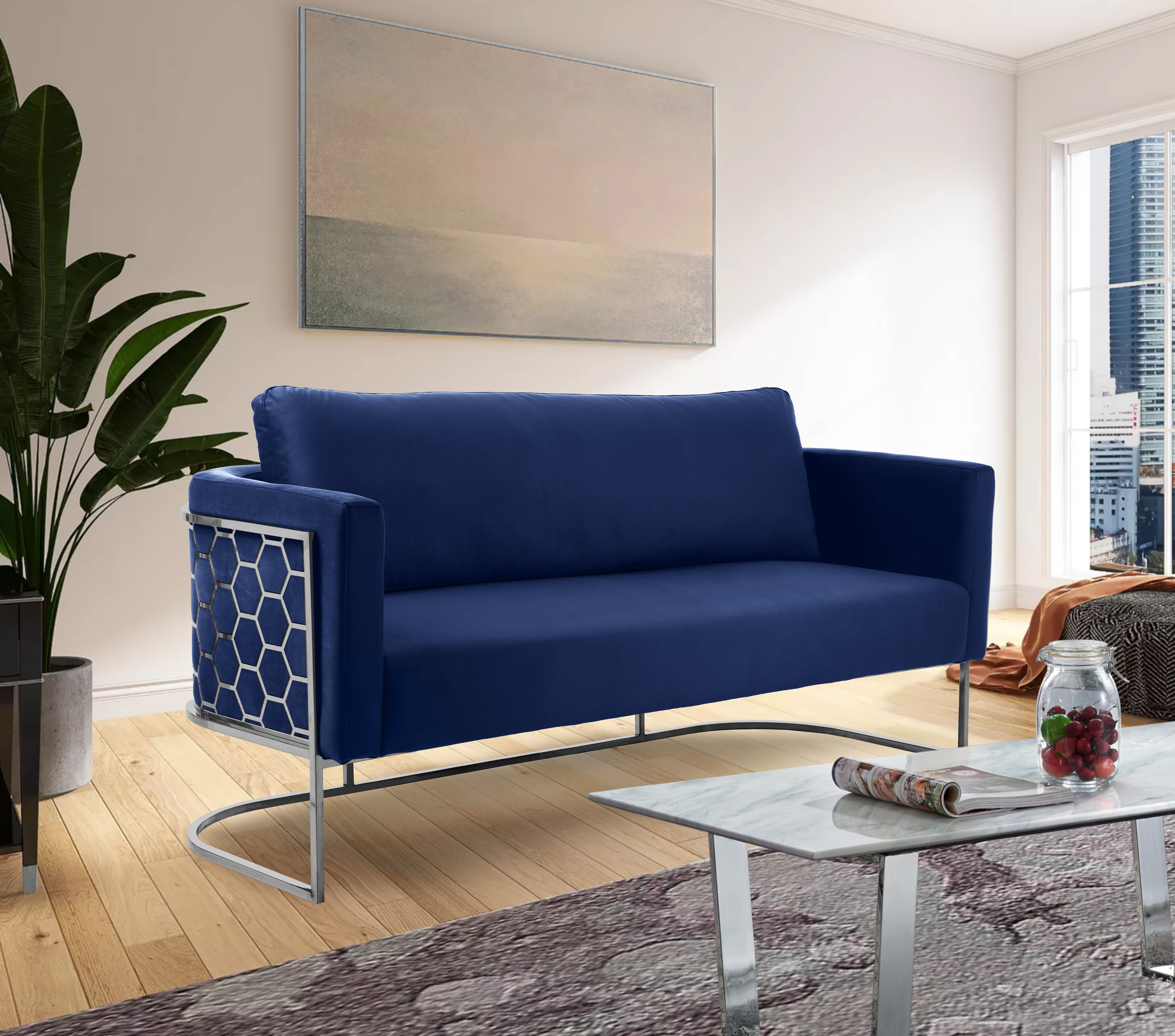 Casa - Fabric Sofa - Navy