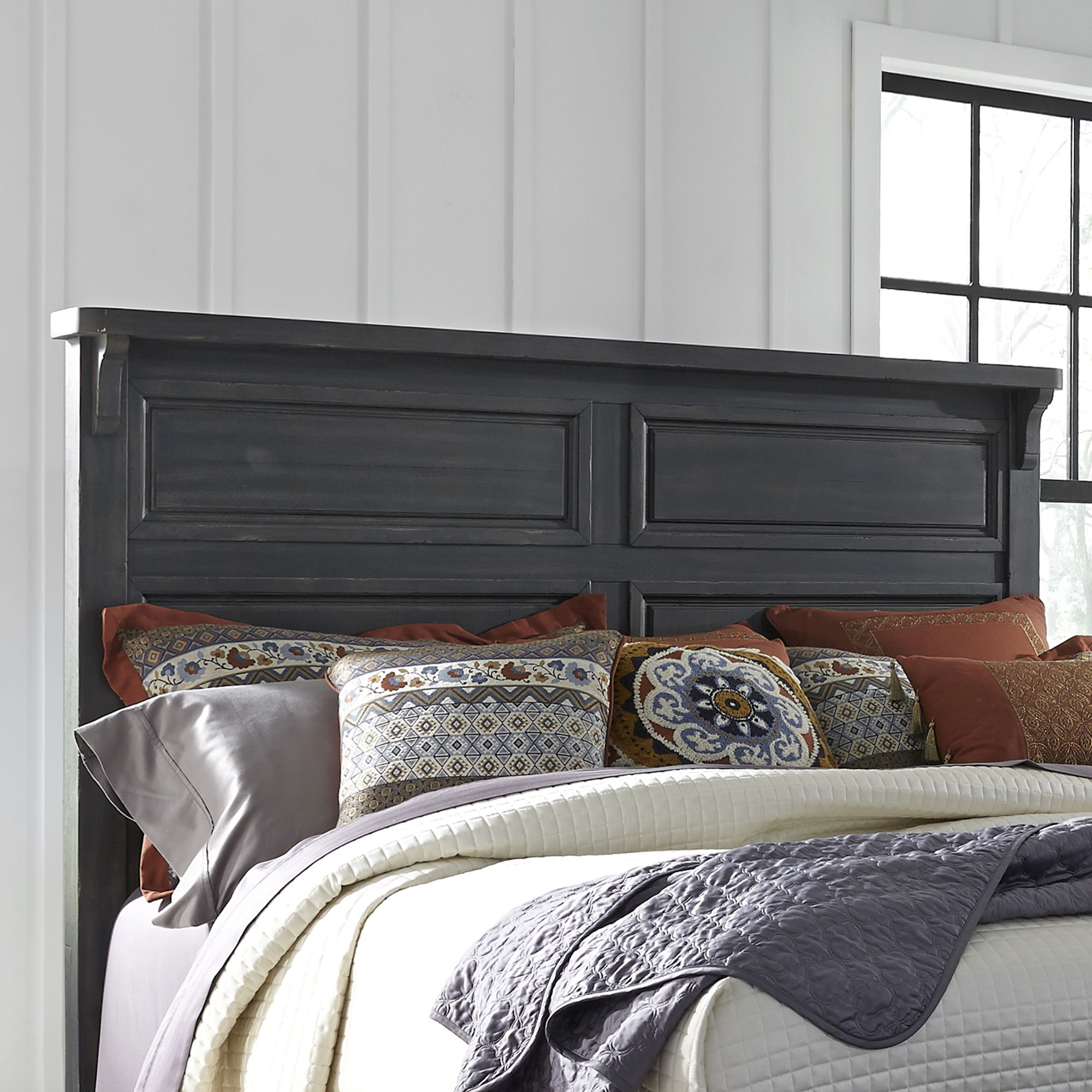 Liberty Furniture Harvest Home - King Panel Headboard - Black