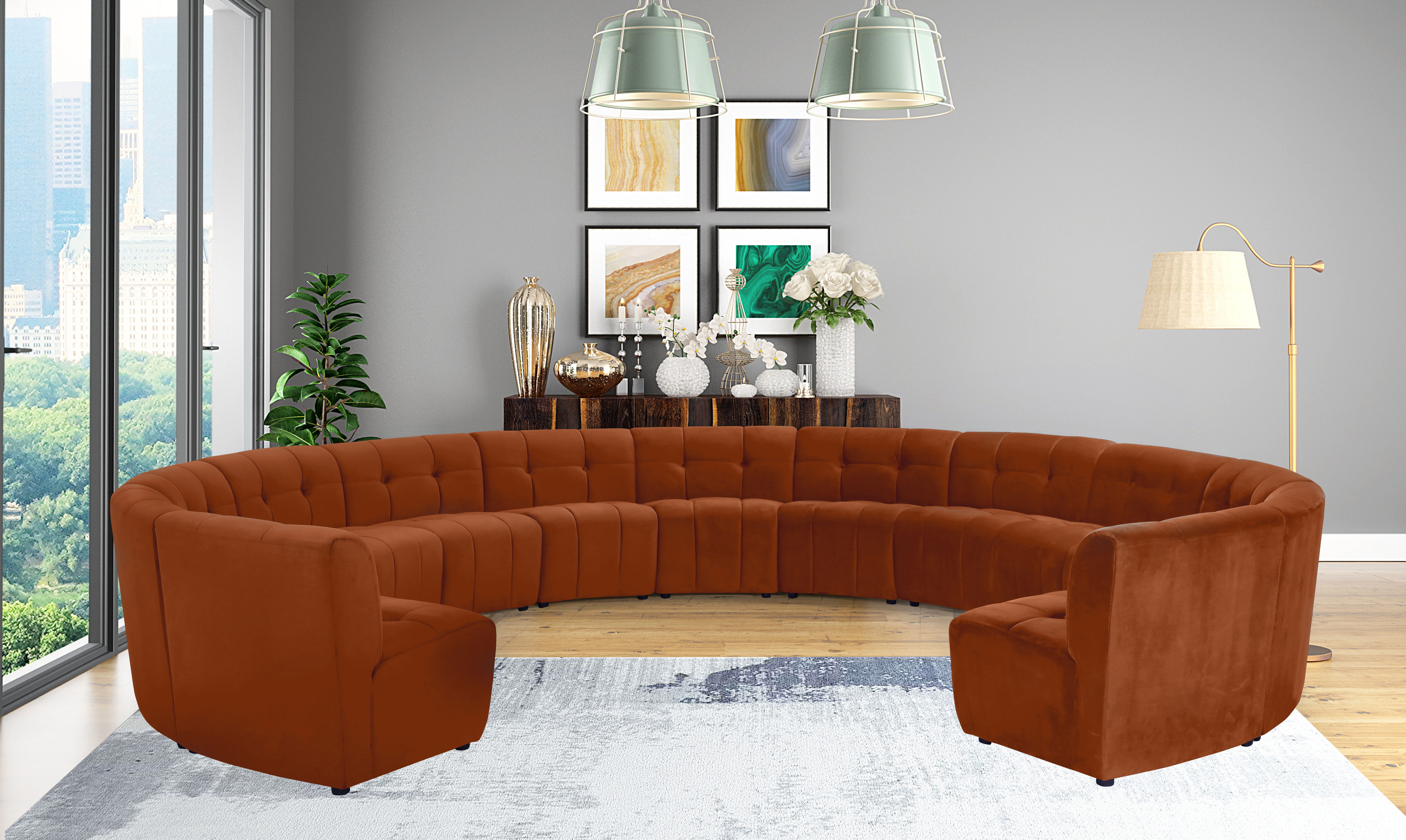 Limitless - 13 Piece Modular Sectional - Cognac