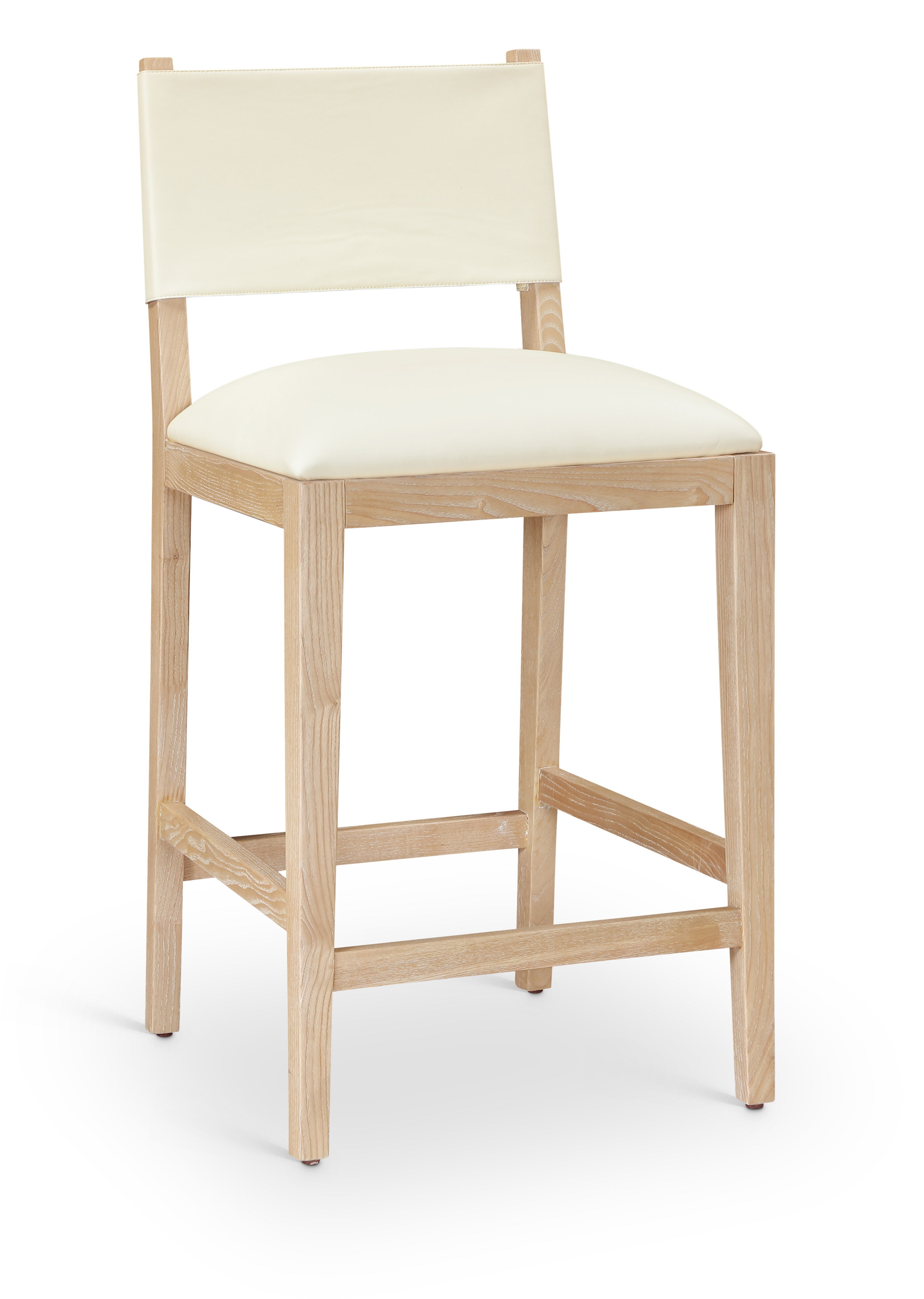 Avon - Vegan Leather Counter Stool - Cream