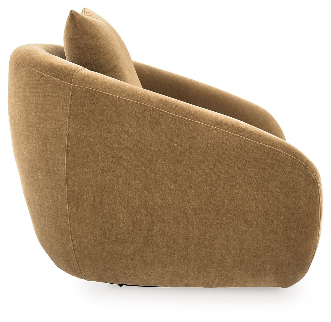 Ashley Furniture Yahya - Swivel Accent Chair - Camel - Image 4