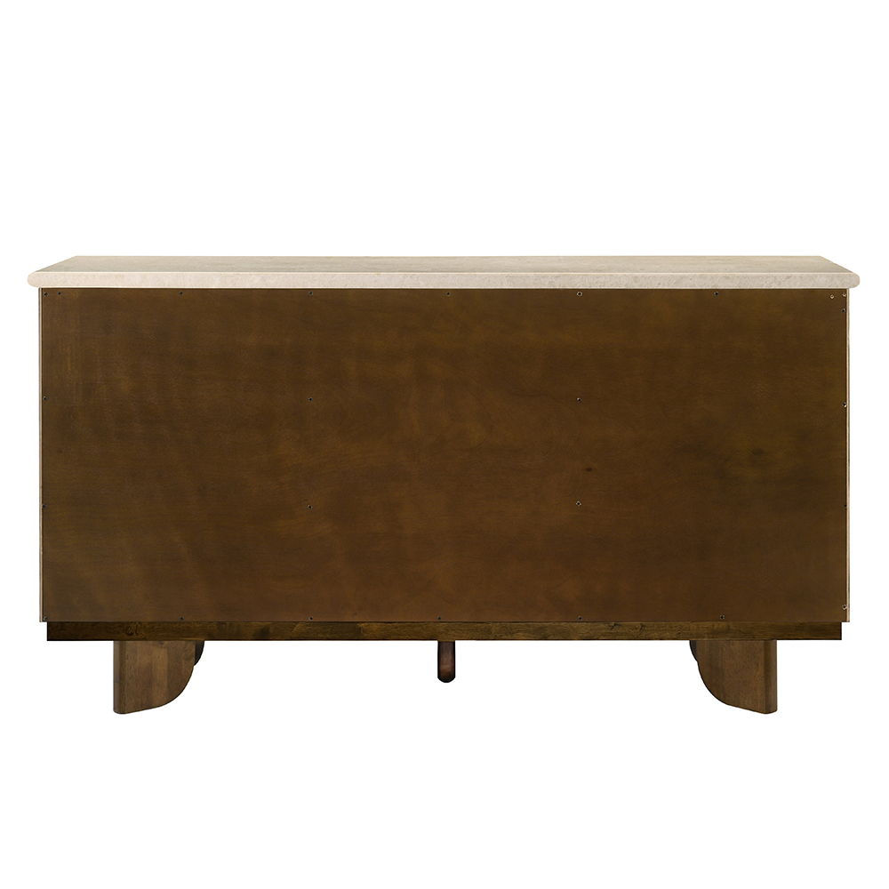 Kasha - Server With Marble Top Top - Vintage Oak, dark brown, view 4