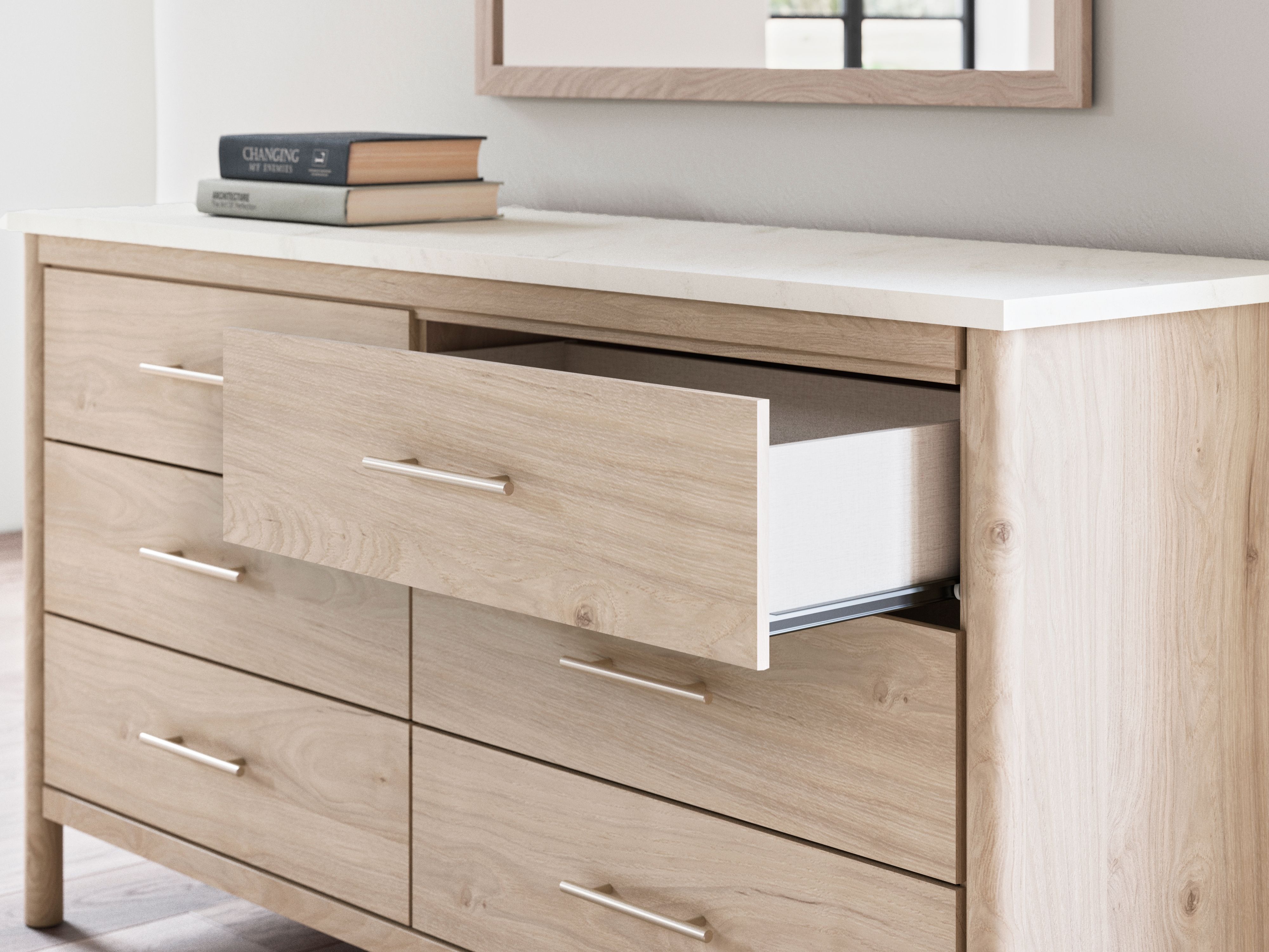 Cadmori - Dresser And Mirror - Two-Tone