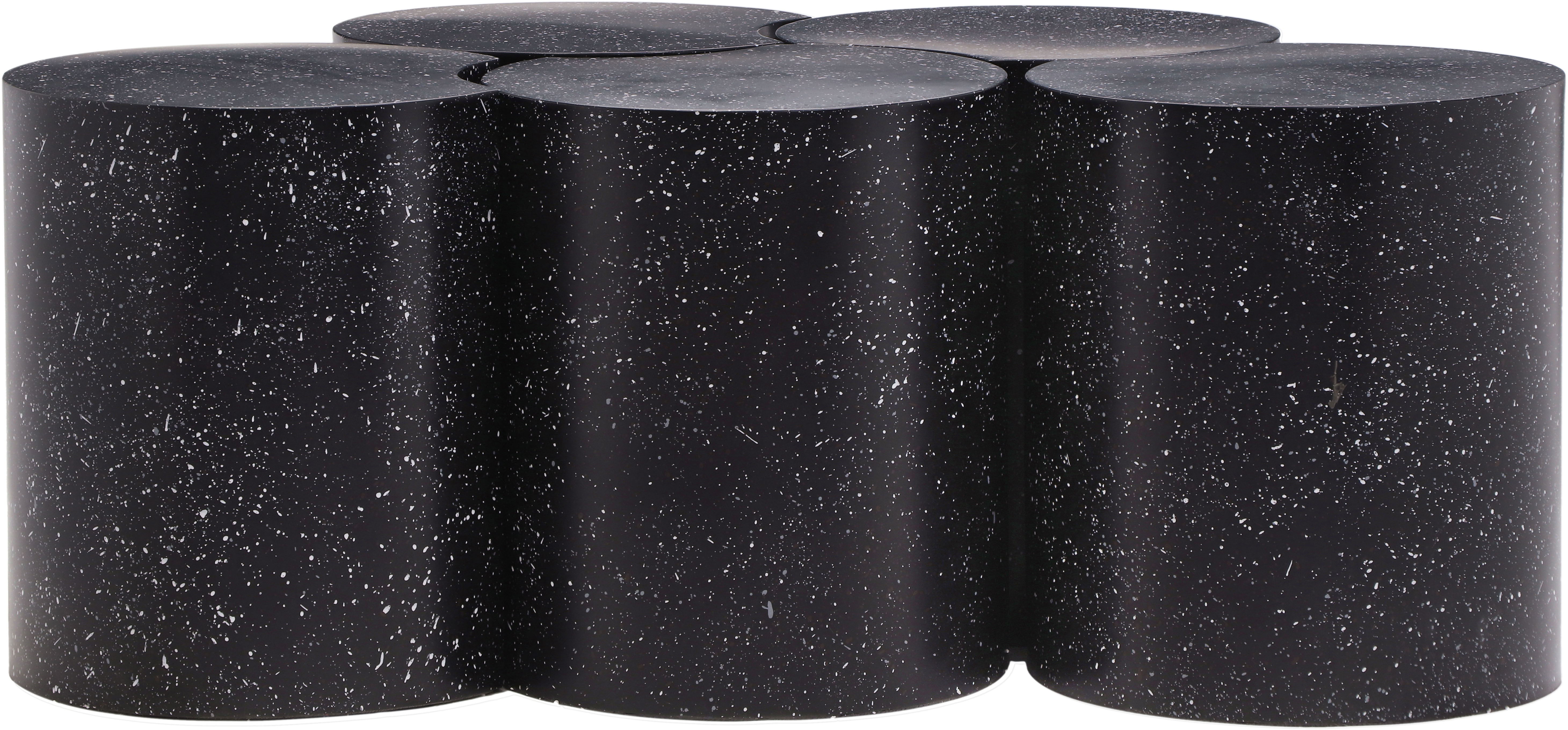 Dimple - 20" 5 Piece Modular Coffee Table - Black Terazzo
