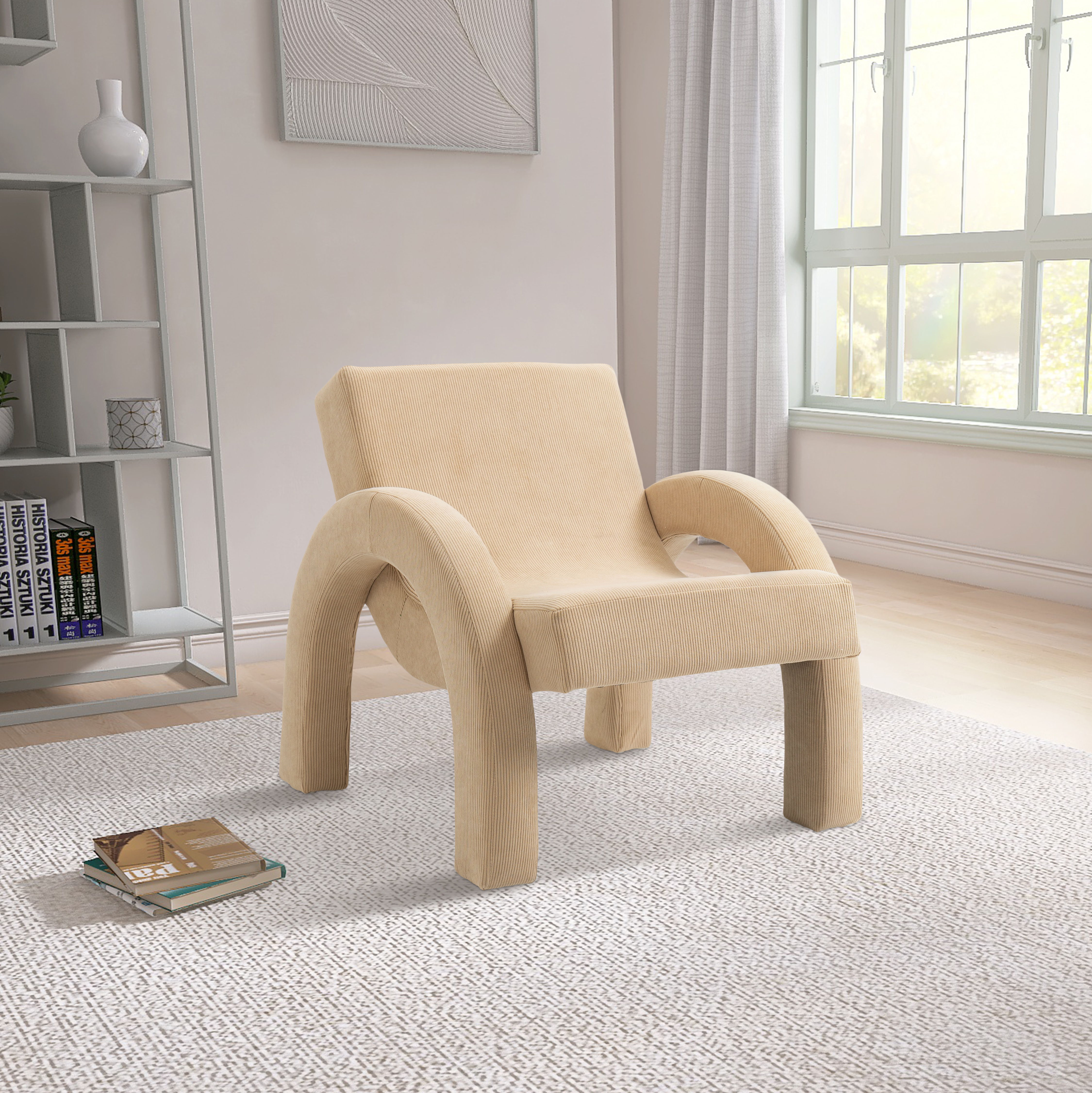 Corduroy - Accent Chair - Beige